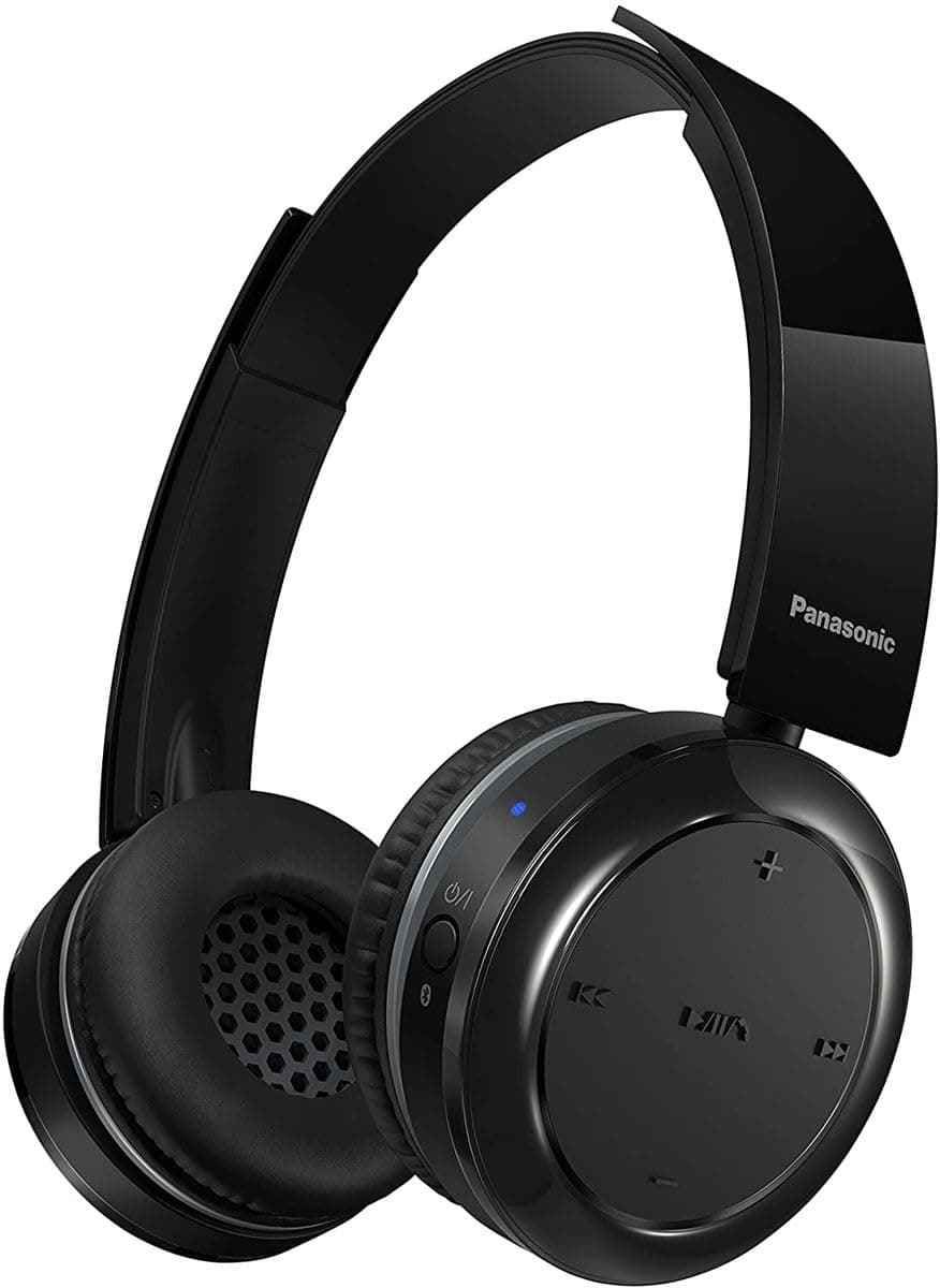Panasonic RP-BTD5E-K Digital Wireless Headphones with Bluetooth, Stereo Over Ear Foldable Design with Microphone - Black