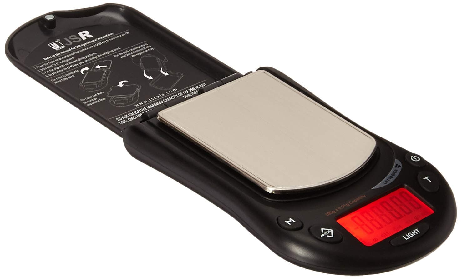 Jennings JSR-200 Digital Pocket Scale 200g x 0.01 Gram JScale Jewellery Carat, Black