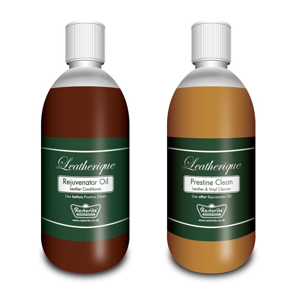Leatherique Rejuvenator Oil & Prestine Clean (twin pack) Leather Cleaner & Conditioner: 2 x 500ml