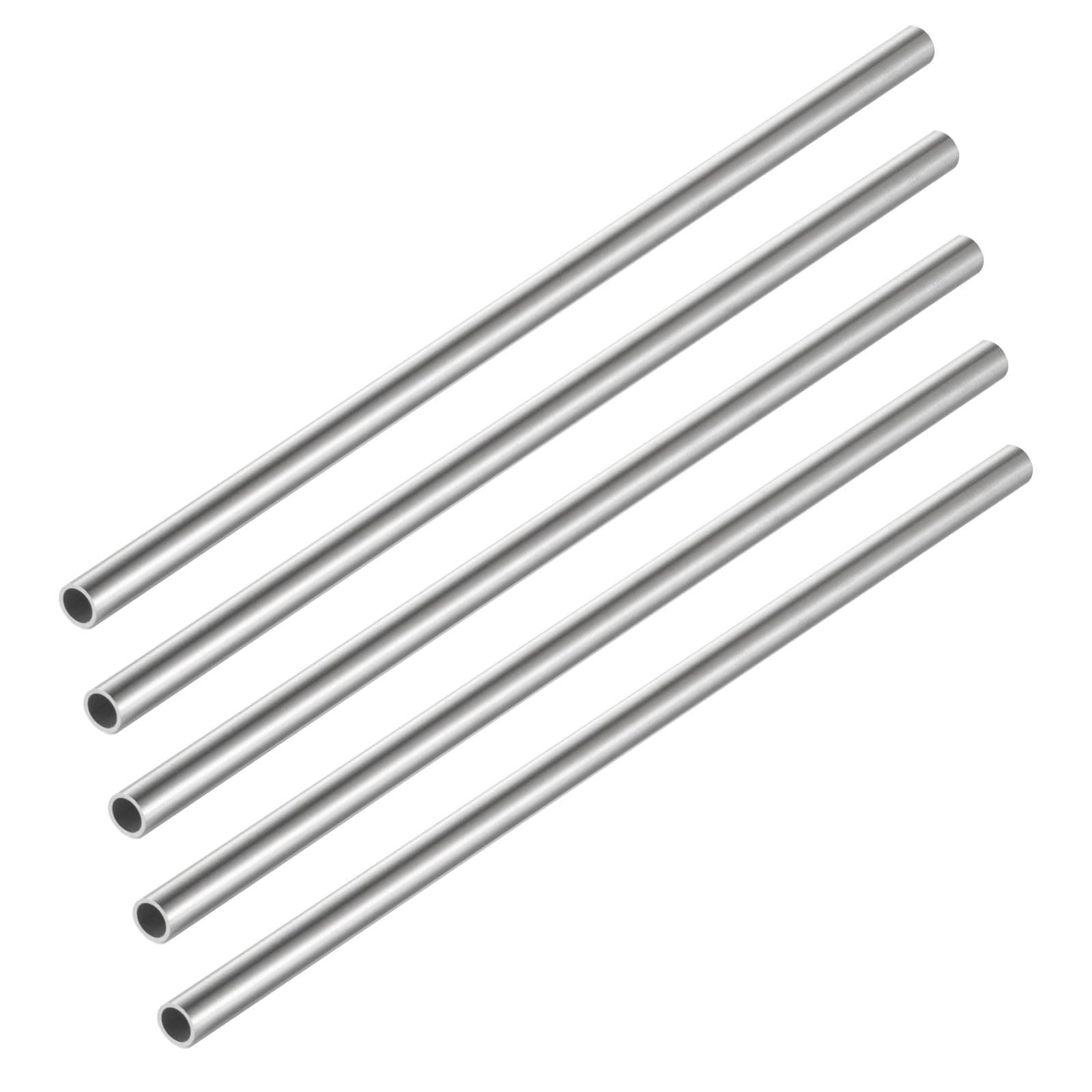 Eowpower 5 Pieces 304 Stainless Steel Round Capillary Metal Tube Tubing Pipe 12 X 10 mm, OD x ID Length 30 cm