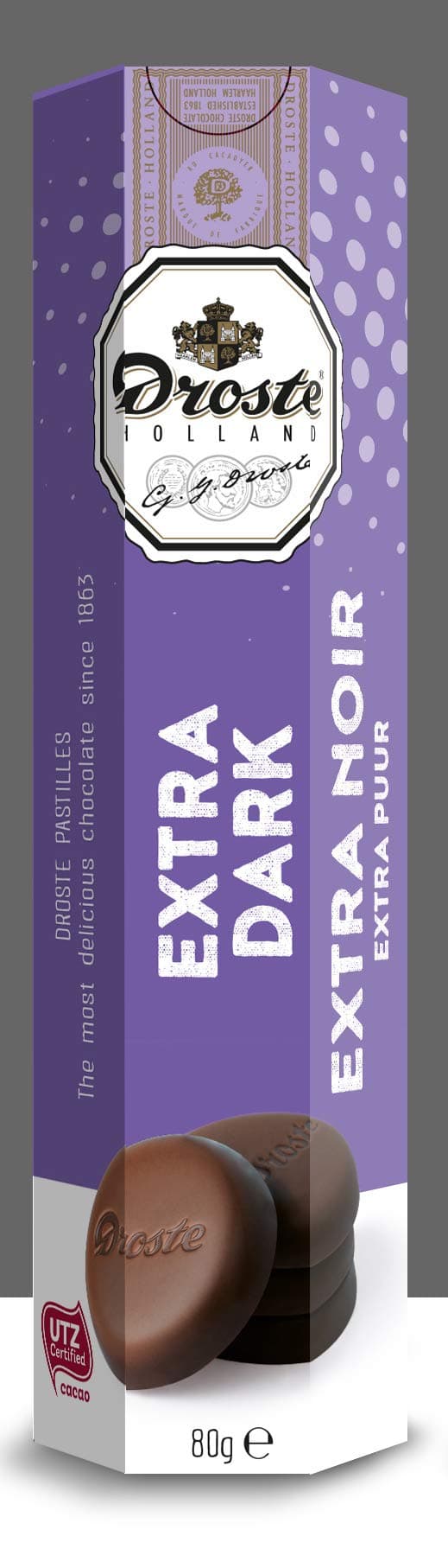 Droste Extra Dark Pastilles, 80 g