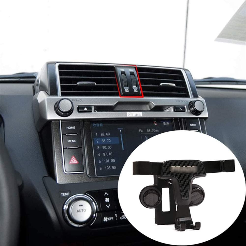 ABS Plastic Mobile Phone Holder Trim for Toyota Land Cruiser Prado FJ150 150 2014-2017 Black