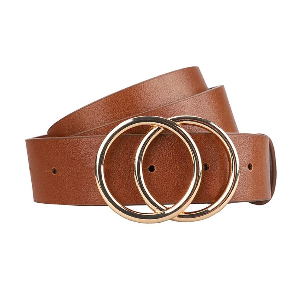Women's Leather Belt Fashion Soft Faux Leather Waist Belts For Jeans Dress