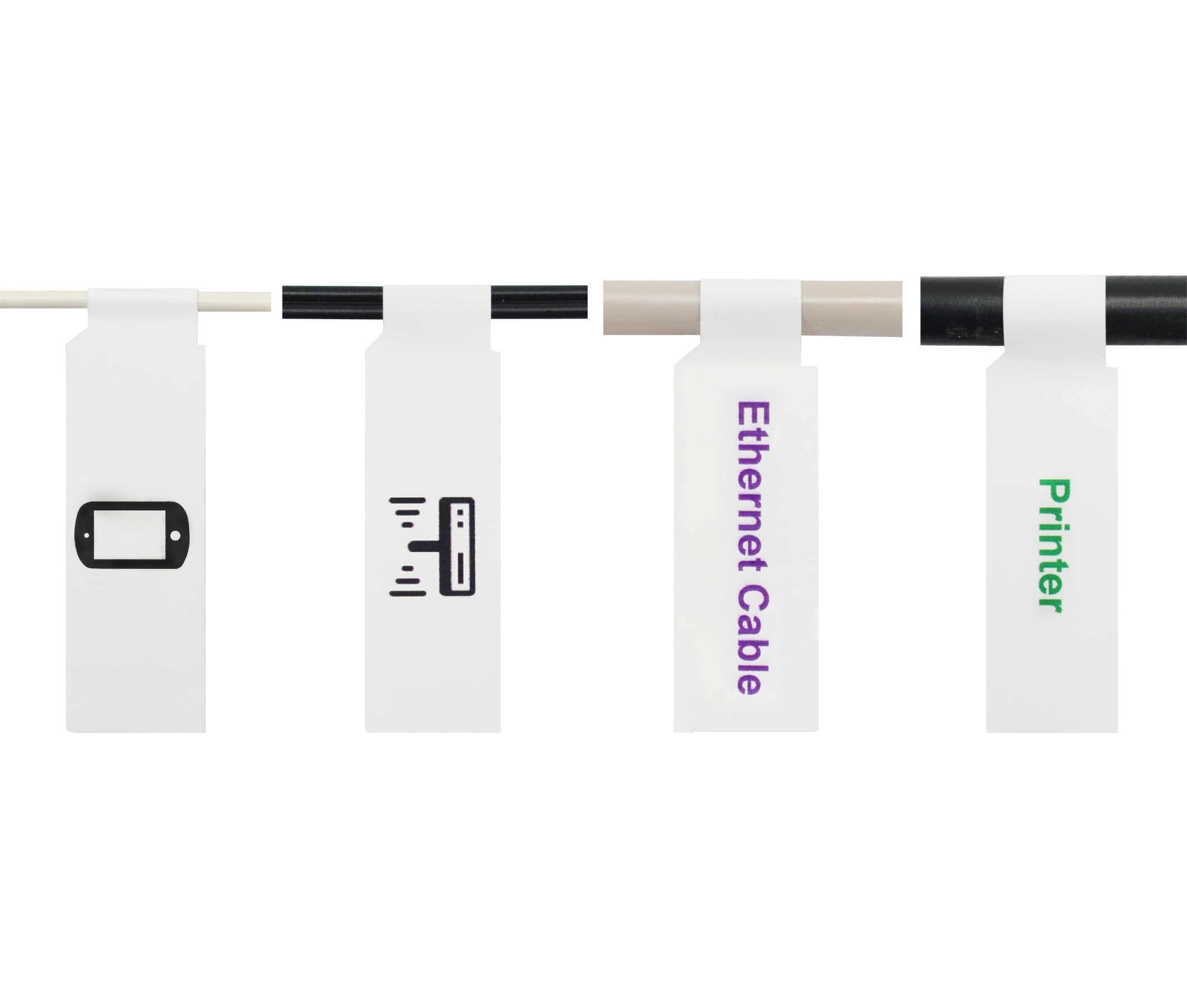 Mr-Label A4 Self-Adhesive Cable Label - with Free Online Print Tool - for Inkjet Printing (20 Sheets (600 Labels), White)