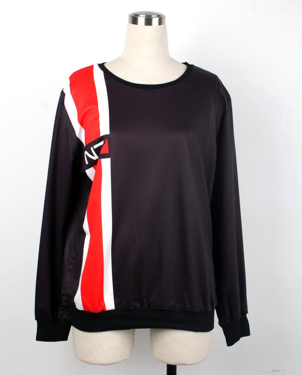 Sweater Galaxy MASS EFFECT N7 WET LOOK Pullover Hoody Sweatshirt For Women Free Size