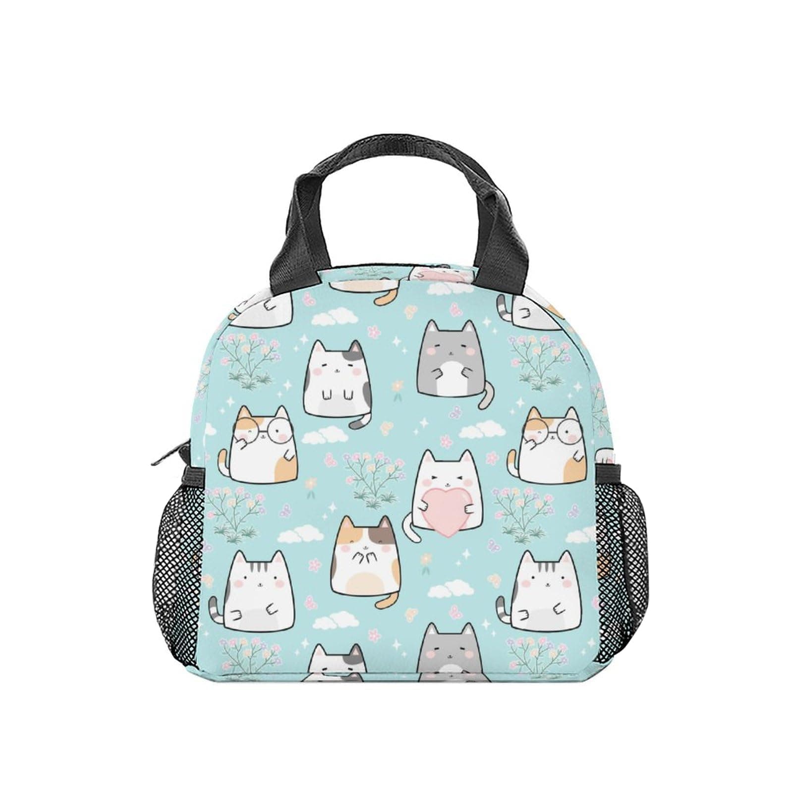 CUNEXTTIME Cat Lunch Bag for Kids, Small Lunch Bags Insulated, Cute Reusable Lunchbox for Women, Light Freezable Lunchbags for School