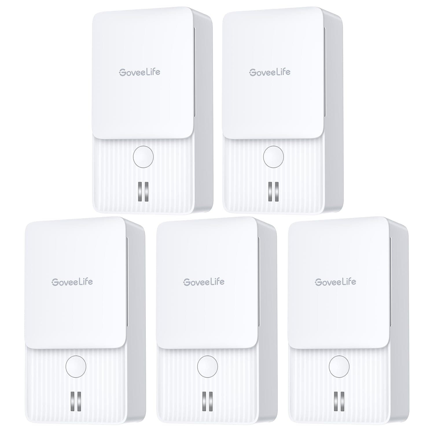 GoveeLife Water Leak Detectors 5 Pack, 100dB Adjustable Audio Alarm and Leak and Drip Alerts, Detector for Home, Bedrooms, Basement, Warehouse, Cabin/RV