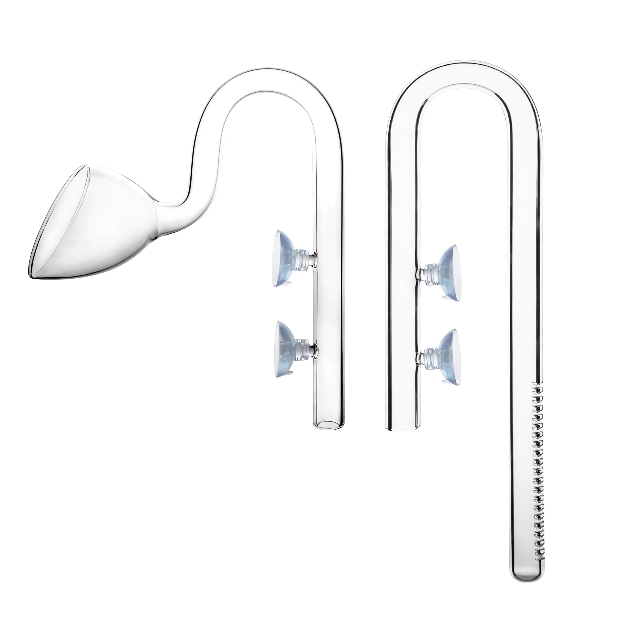 JARDLI Glass Lily Pipe Inflow Outflow Set 20mm for 3/4" ID (19/25mm) Tubing