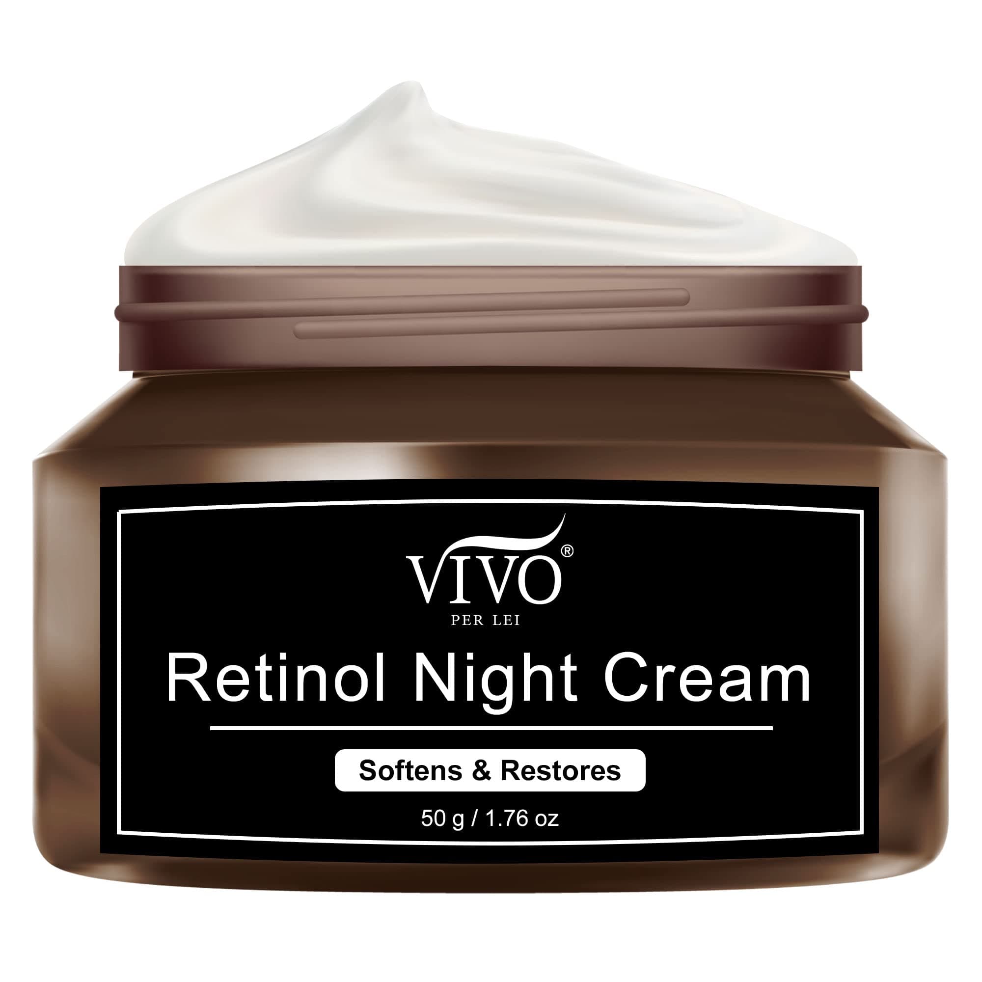 Retinol Night Cream - Retinol Cream for Face - Anti Aging Moisturizer for Women - 1.76 Oz.