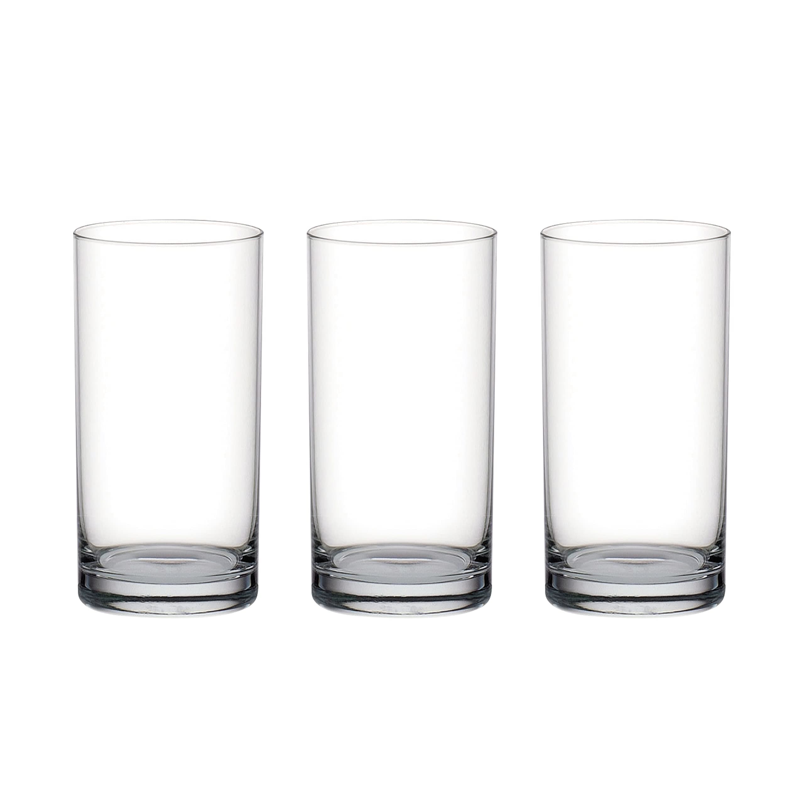 Fin Line Hi Ball Glass, 280 Ml, Set of 3, B0121003, High Ball Tumbler, Long Drink Glass, Collins Glass, Water Glass, Juice Glass