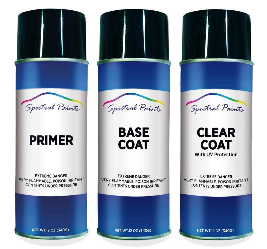 Spectral Paints Compatible/Replacement for Honda B530M Ocean Mist Metallic 12 oz. Aerosol Primer Spray Paint and Clear Coat
