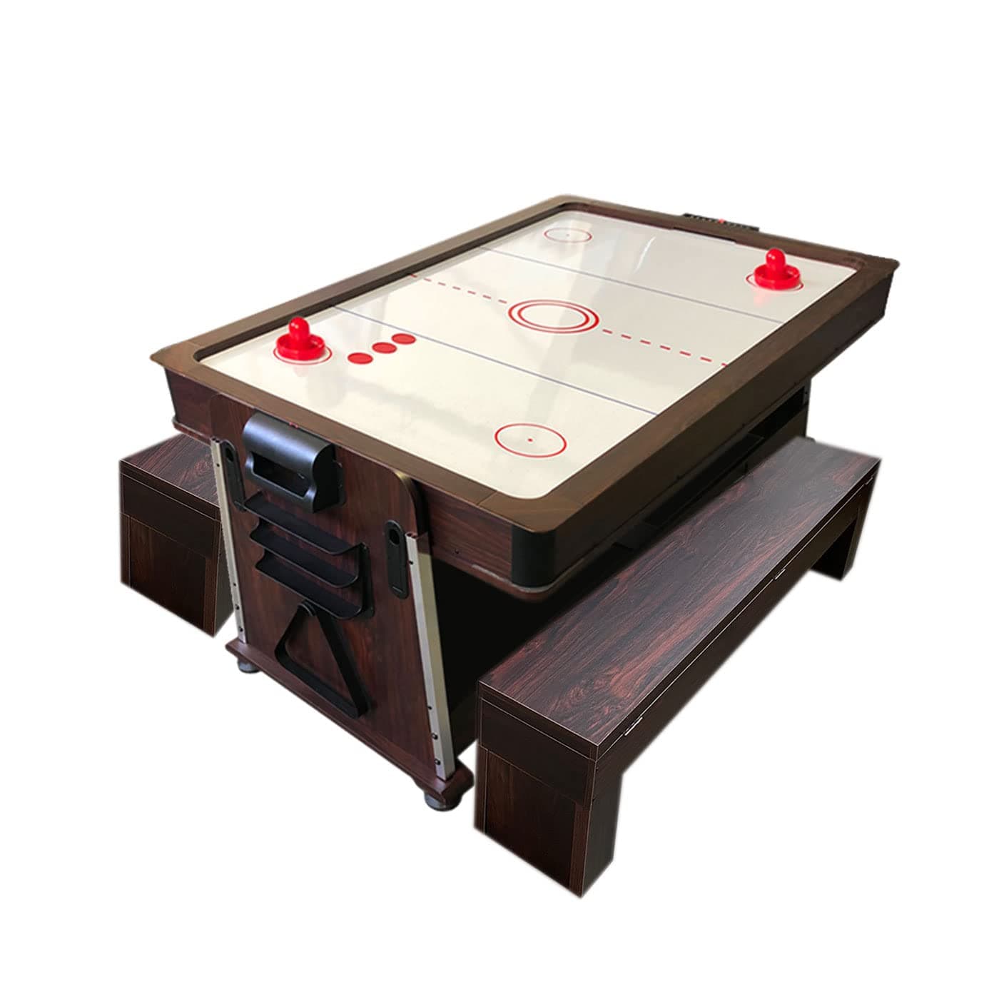 GRAFICA MA.RO SRL 4 in 1 - 7Ft Green Pool Table + Air Hockey + Tennis Table Tennis + Dinner table