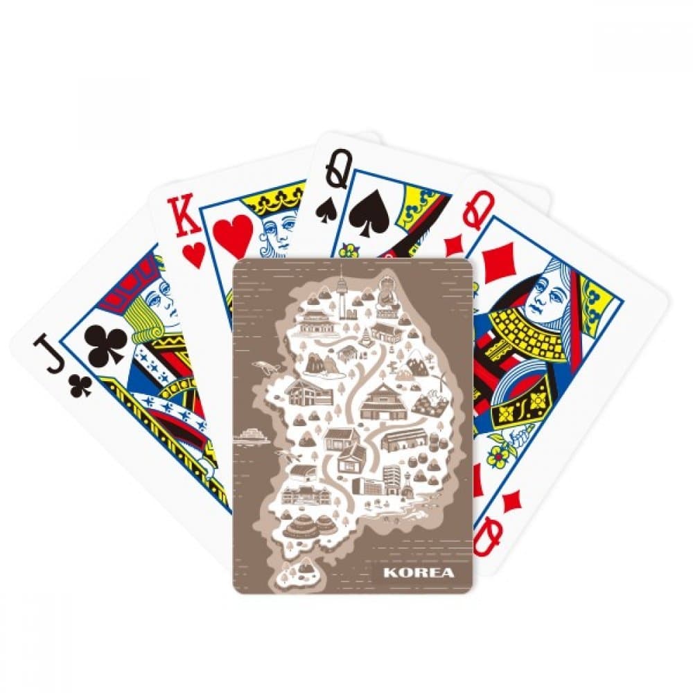 Korean Map Seoul and Busan Poker Playing Magic Card Fun Board Game