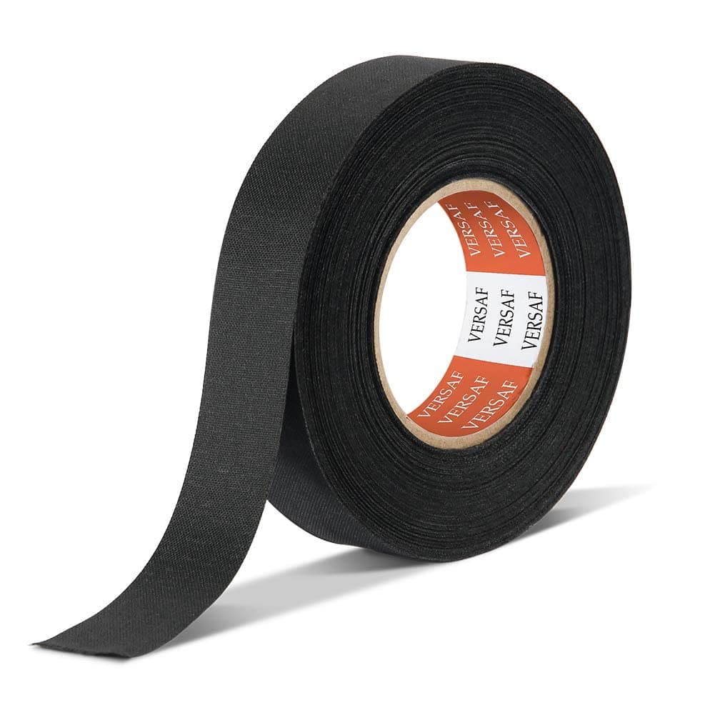 Car Wiring Tape for Wire Automotive Wiring Harness Cloth Tape for Auto Electrical Wrap, Protection, Insulation 19mm x 25 meter (1), Black