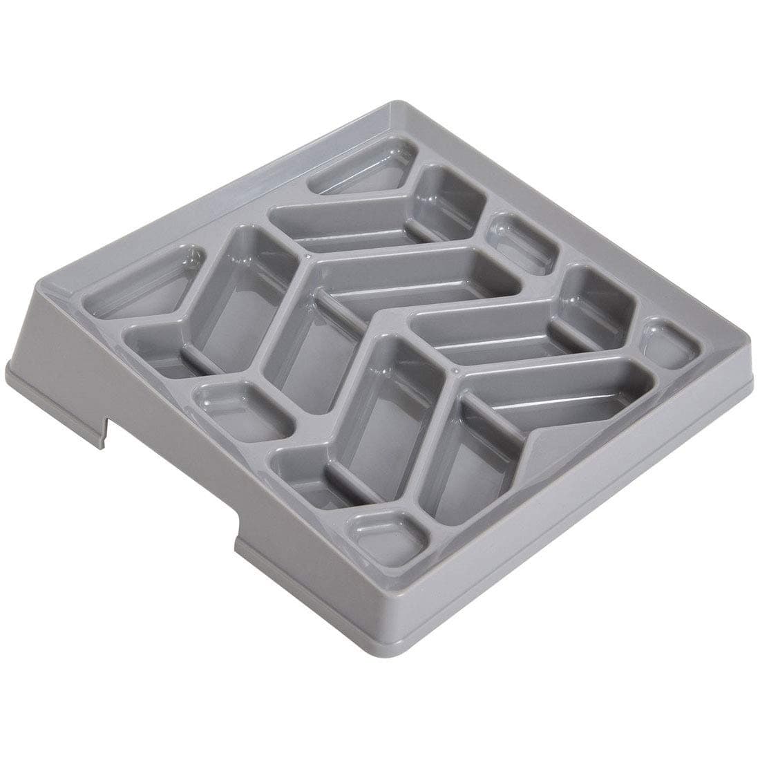 Leashboss Flat Face Feeder, Tilted Slow Feed Bowl for Short Snout Dogs & Cats, Slanted Maze Food Bowl for French Bulldogs, Pugs, Boston Terriers 1.5-Cup Flat Face Dog Bowls (Gray)