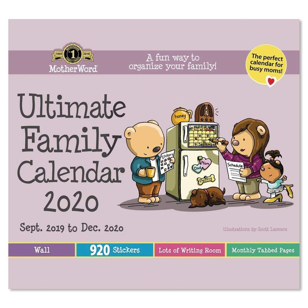 2020 MotherWord Tabbed Family Wall Calendar, English (DDTB112820)
