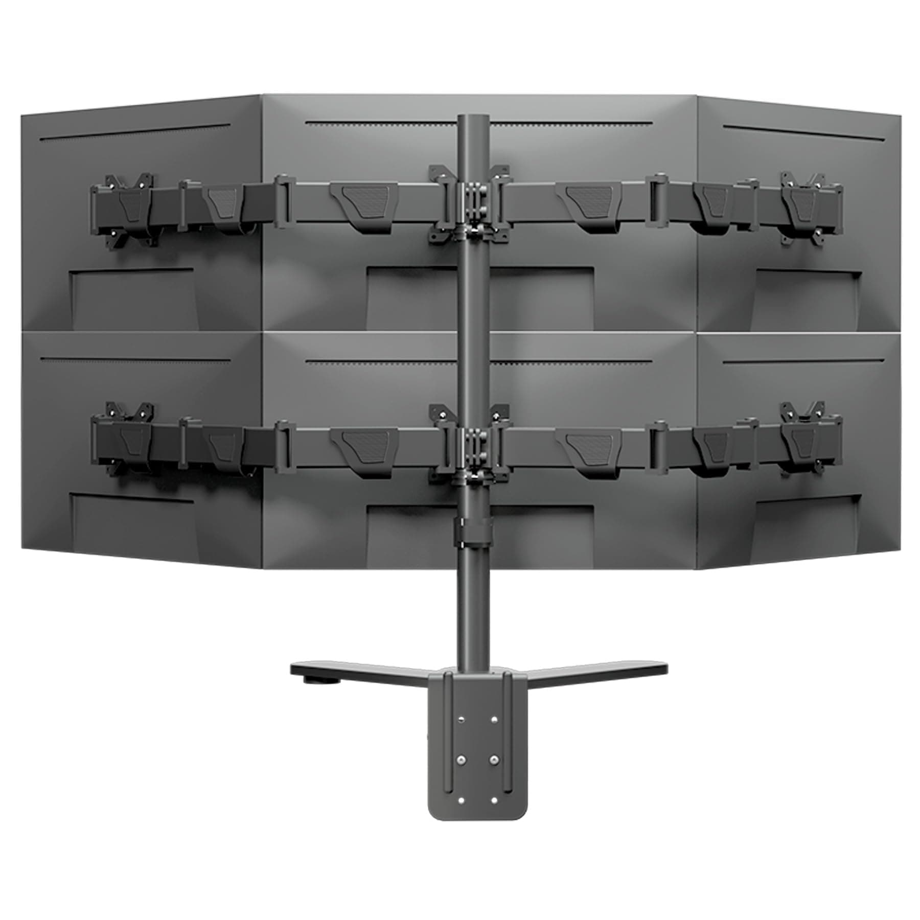 6 6 モニターデスクマウントアーム 完全に調節可能なブラケットスタンド 最大32インチのスクリーンにフィット 20ポンド スクリーンあたりの耐荷重 ブラック X35-6