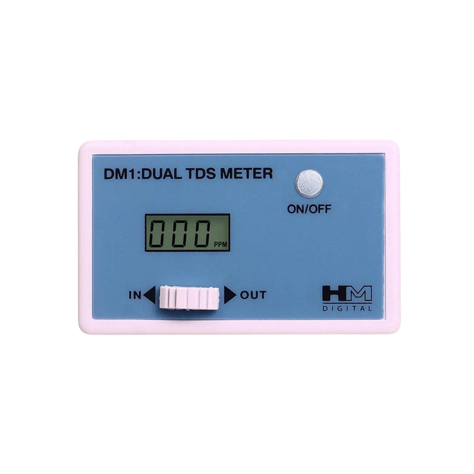 DM-1 In-Line Dual TDS Monitor, 0-9990 ppm Range, +/- 2% Readout Accuracy,Blue & White