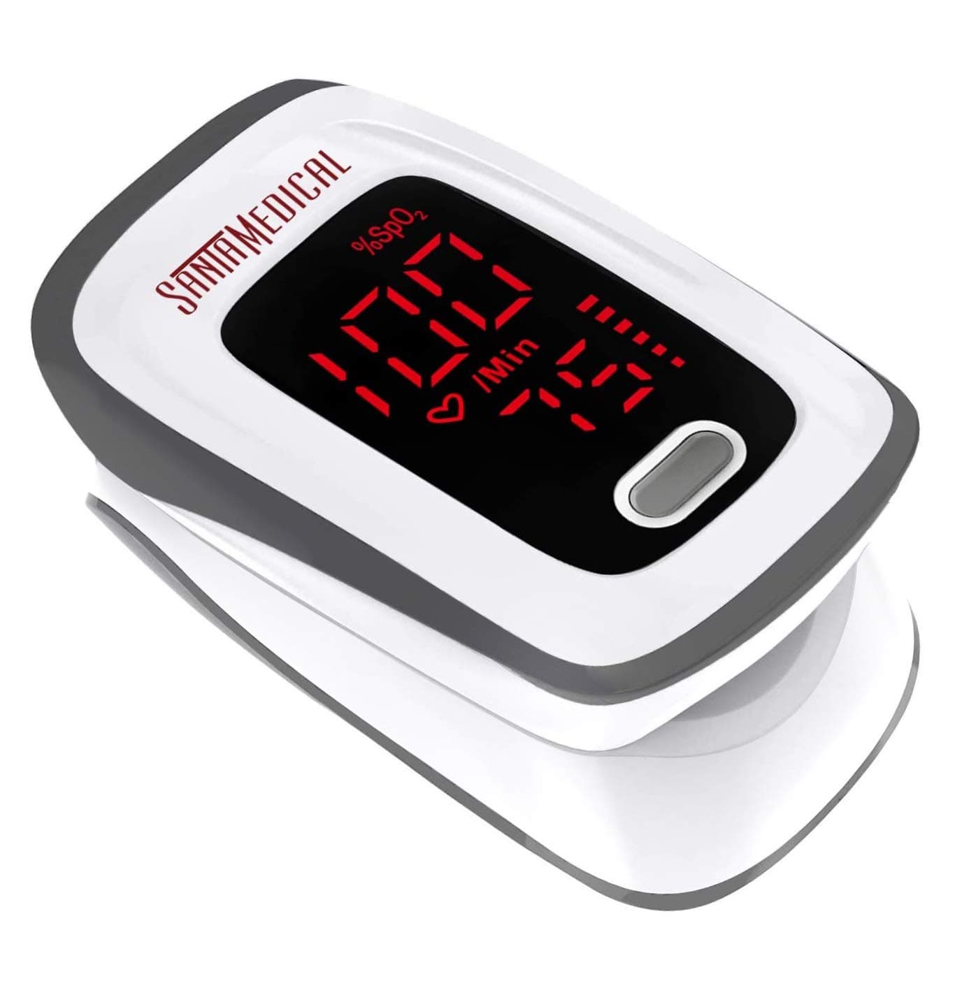 Fingertip Pulse Oximeter, Blood Oxygen Saturation Monitor (SpO2) with Pulse Rate Measurements and Pulse Bar Graph, Portable Digital Reading LED Display, Batteries and Carry Case Included