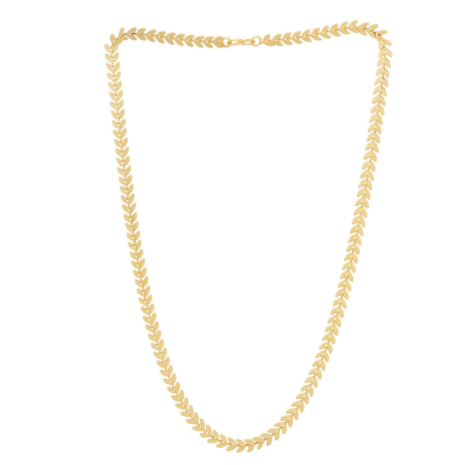 PYR FASHIONGold jewellery set 1gm 22Ct Gold Plated Long Leaf Chain for Women/Girls