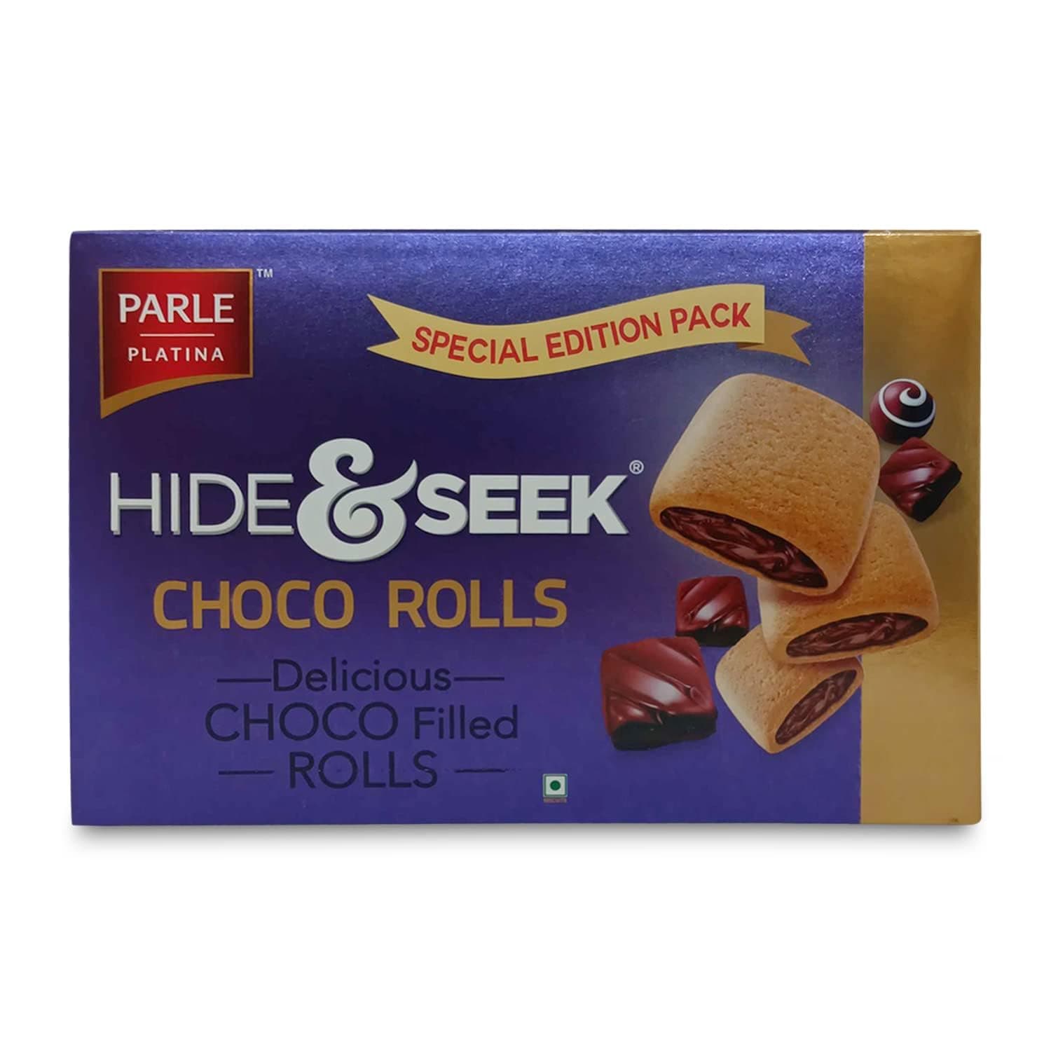 Parle Platina Hide & Seek Choco Rolls, 200 gram, Chocolate