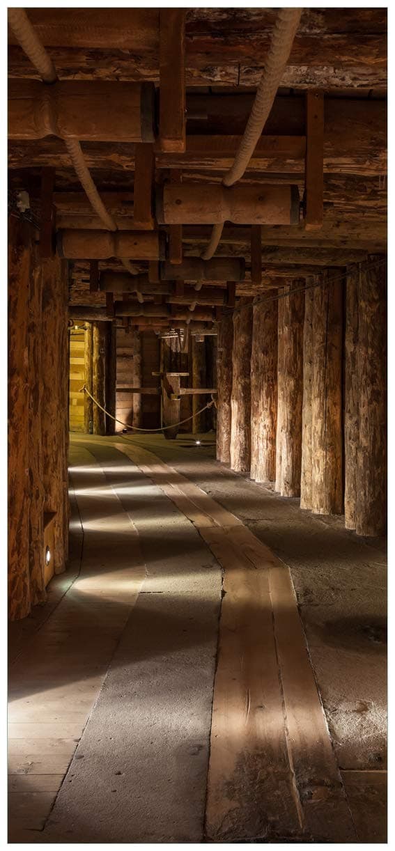 posterdepot Door Door Poster Age Tunnel in Salt Mine in Poland – Height 93 x 205 cm, 1-Piece, KTT0502