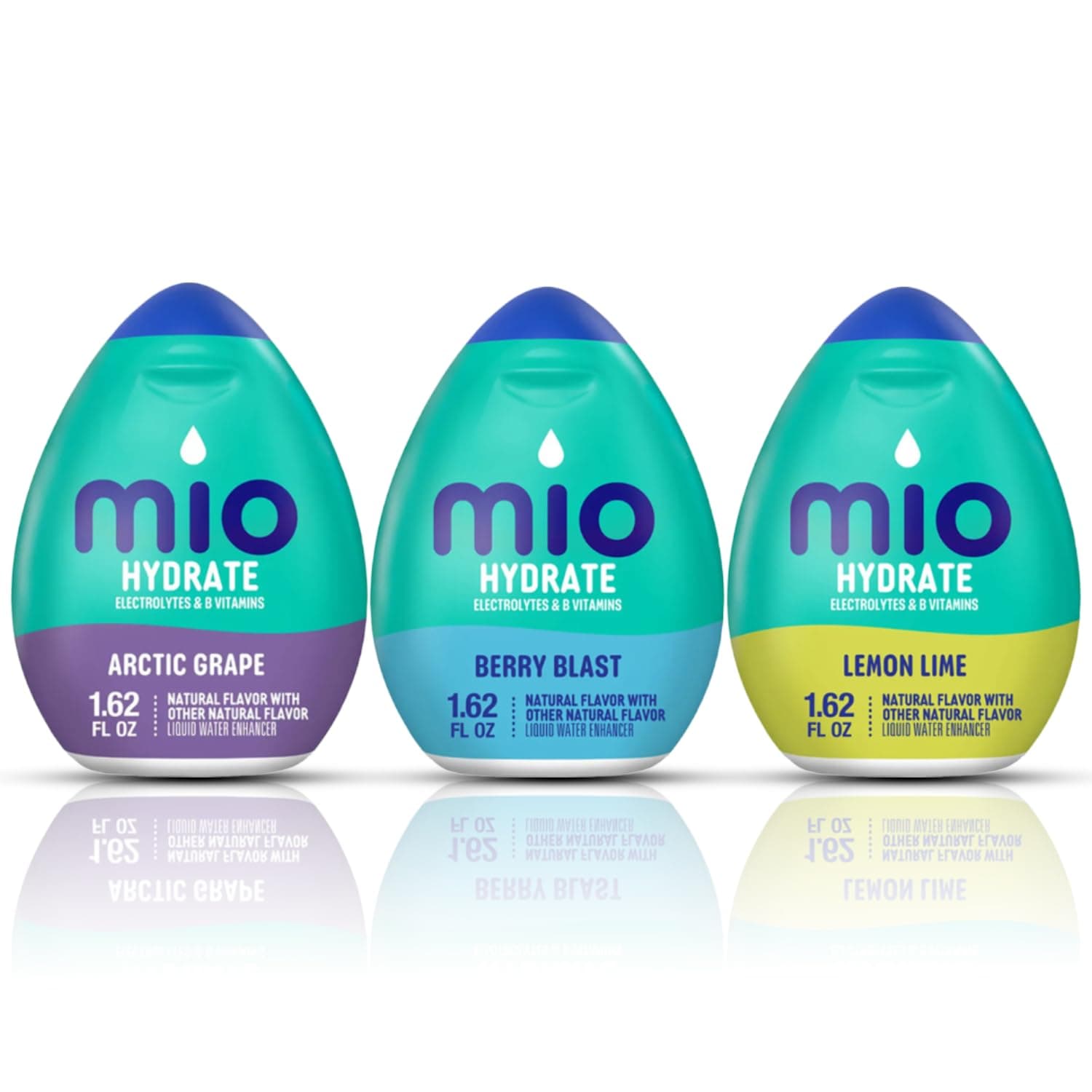 Mio Sport Variety Pack | 3 Flavors: Arctic Grape, Lemon Lime, and Berry Blast | Electrolytes and B-Vitamin s | 1.62 fl oz. each | Ships in an Aromatik™ damage proof box