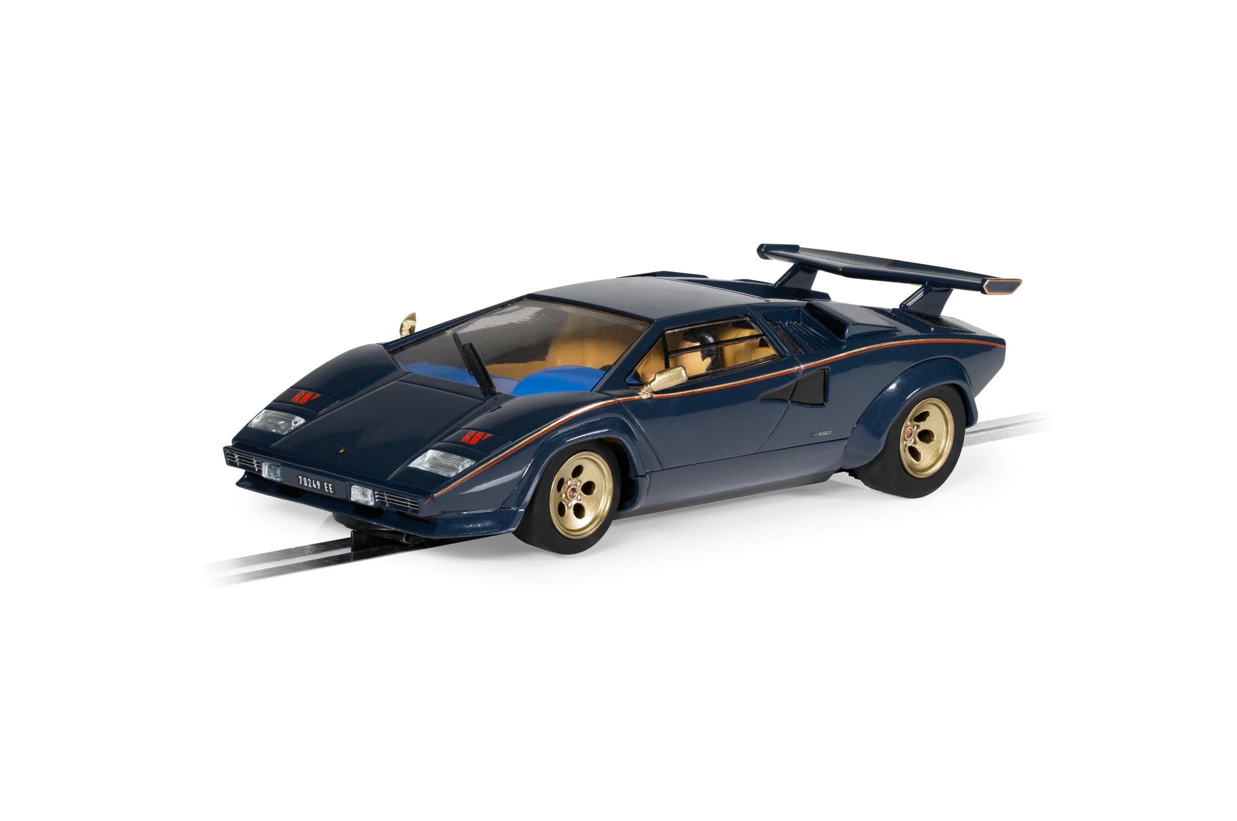 Scalextric Lamborghini Countach Blue & Gold Supercar 1:32 Slot Race Car C4411