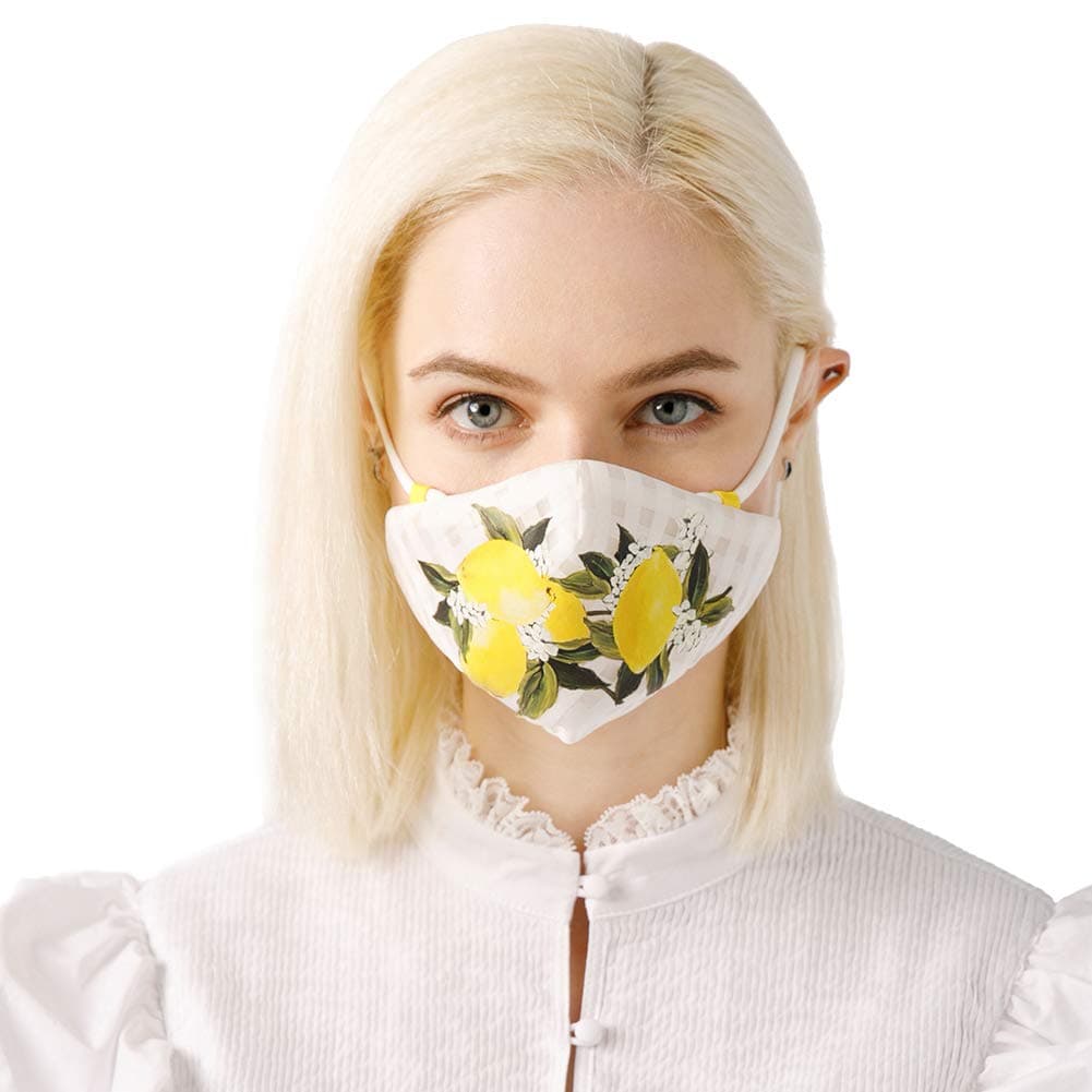 MeHow Half Respirator Mask, Anti-Allergy Mask with 2 Medical-Level Filters for Pollen, Odor, Workout, Running, PM2.5, Air Pollutions (M1205-Yellow Flower)