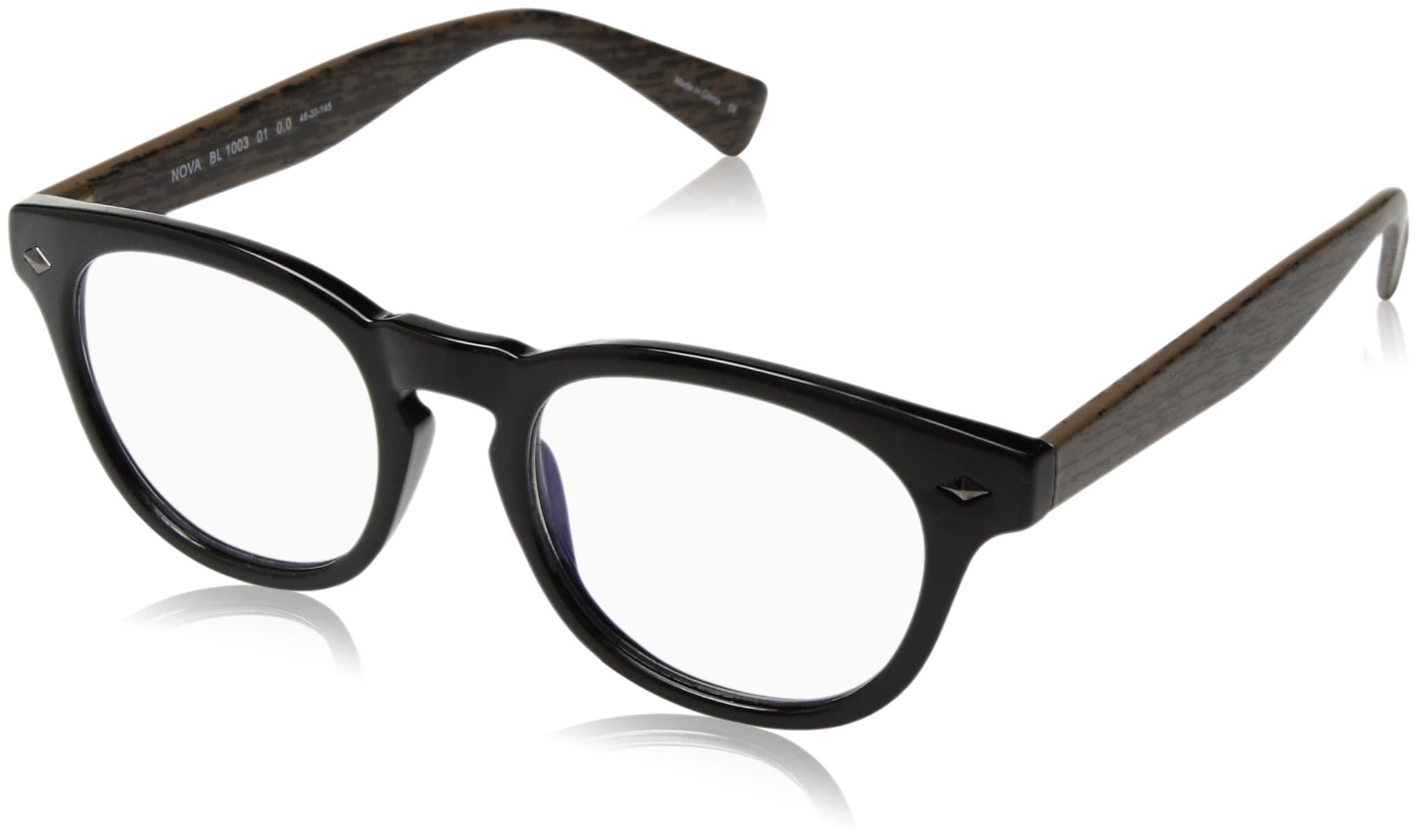 BluVue Unisex Nova Rectangular Blue Light Blocking Computer Smartphone Glasses