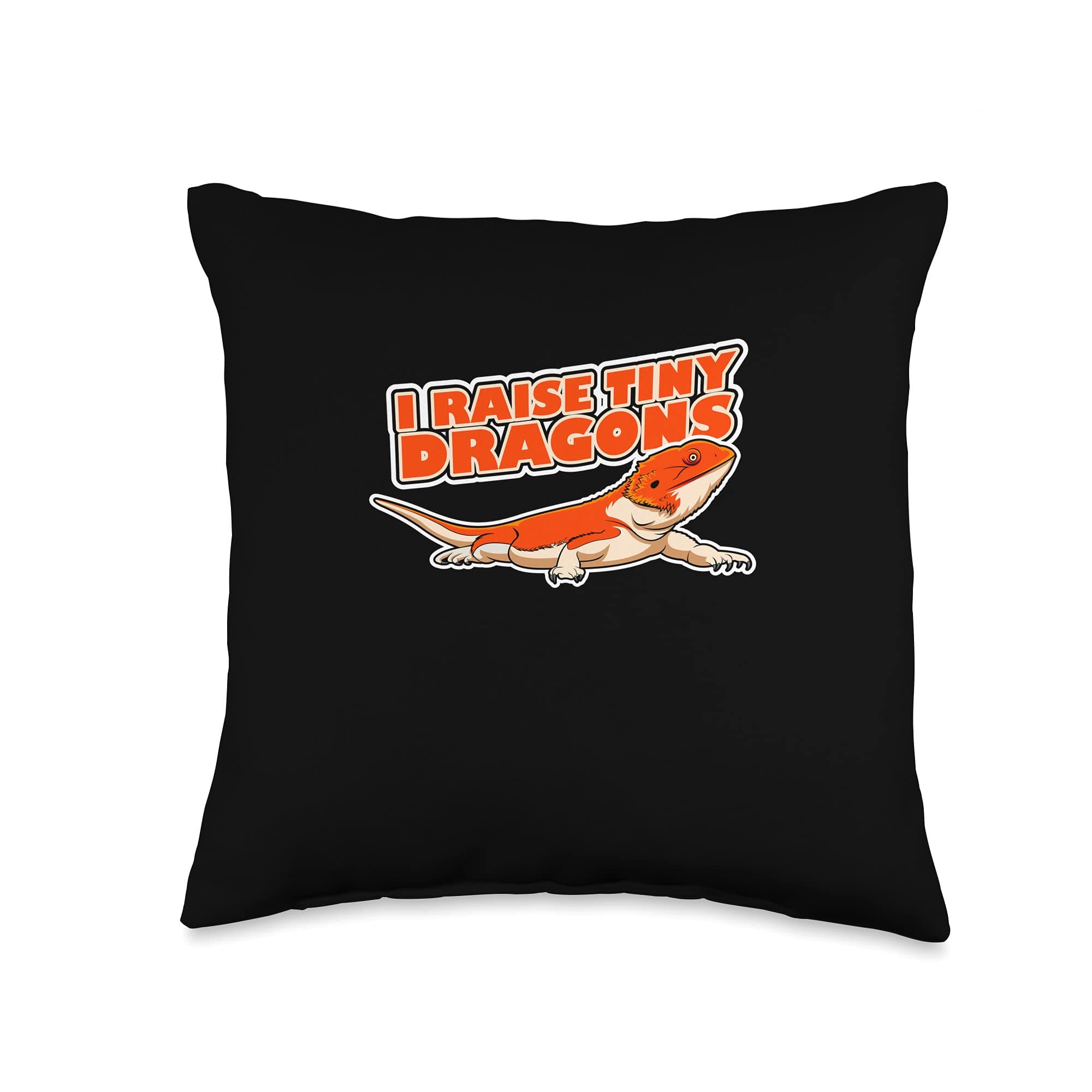 Funny Sayings Reptile Lizard Quotes Bearded Dragon Funny Saying Reptile Lizard Throw Pillow, 16x16, Multicolor