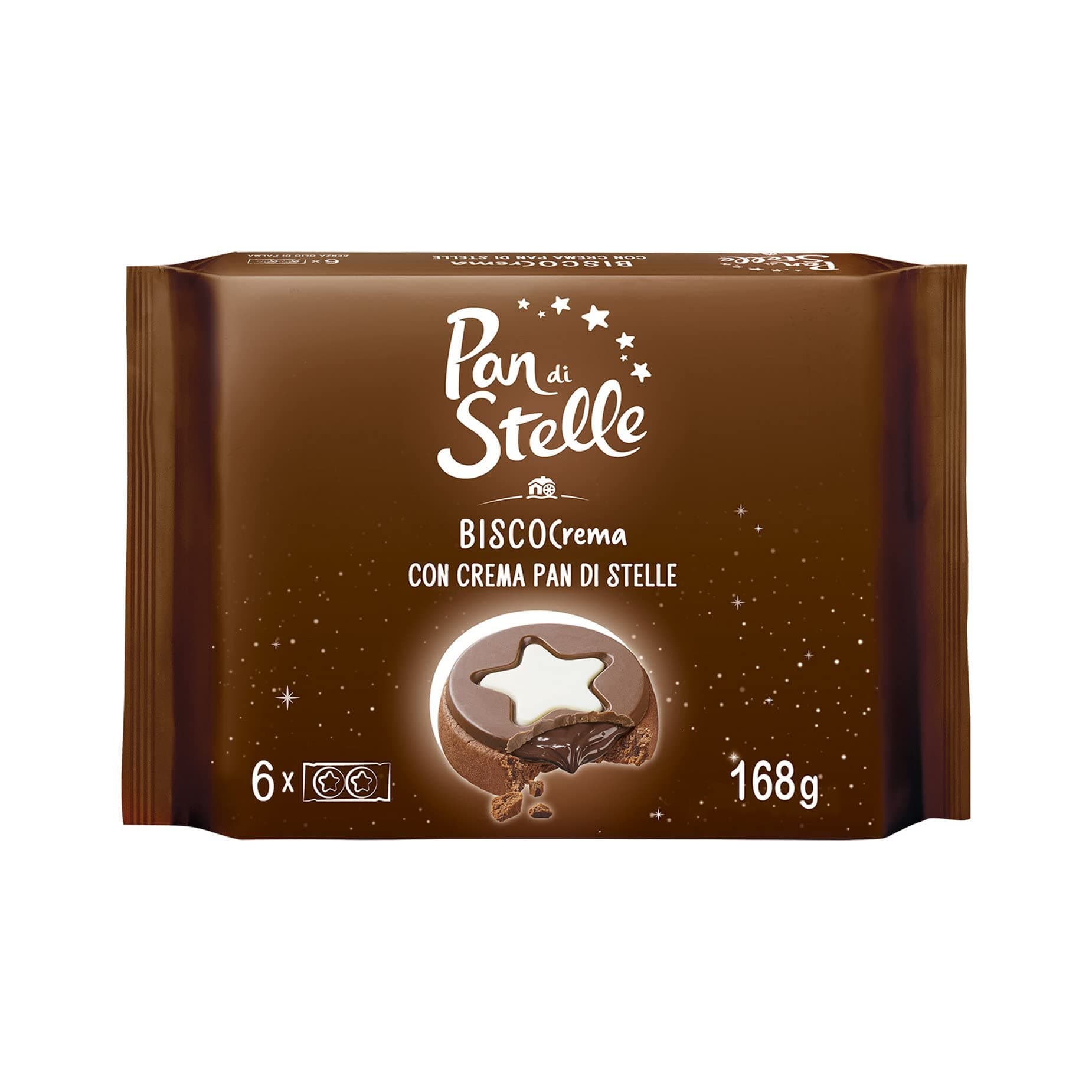 Mulino Bianco BiscoCrema Pan di Stelle (168g) - A Delicious Crunchy Biscuit with All The Creaminess and Unique Taste of Pan di Stelle Spread!