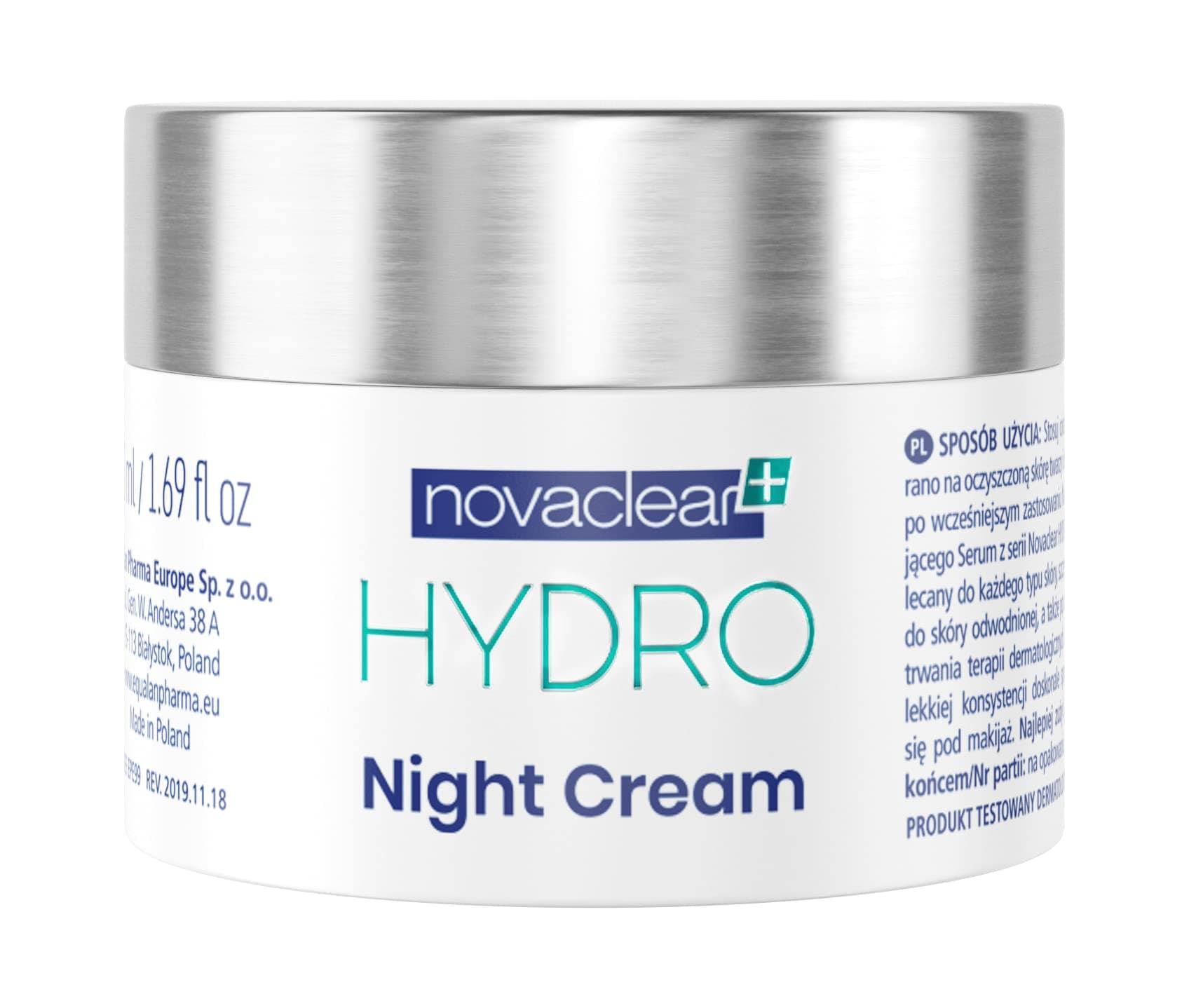Hydro Night Cream – Lightweight Gel Moisturizer with Hyaluronic Acid, Vitamin E & Antioxidants – Deep Hydration & Skin Renewal Cream 50 ML
