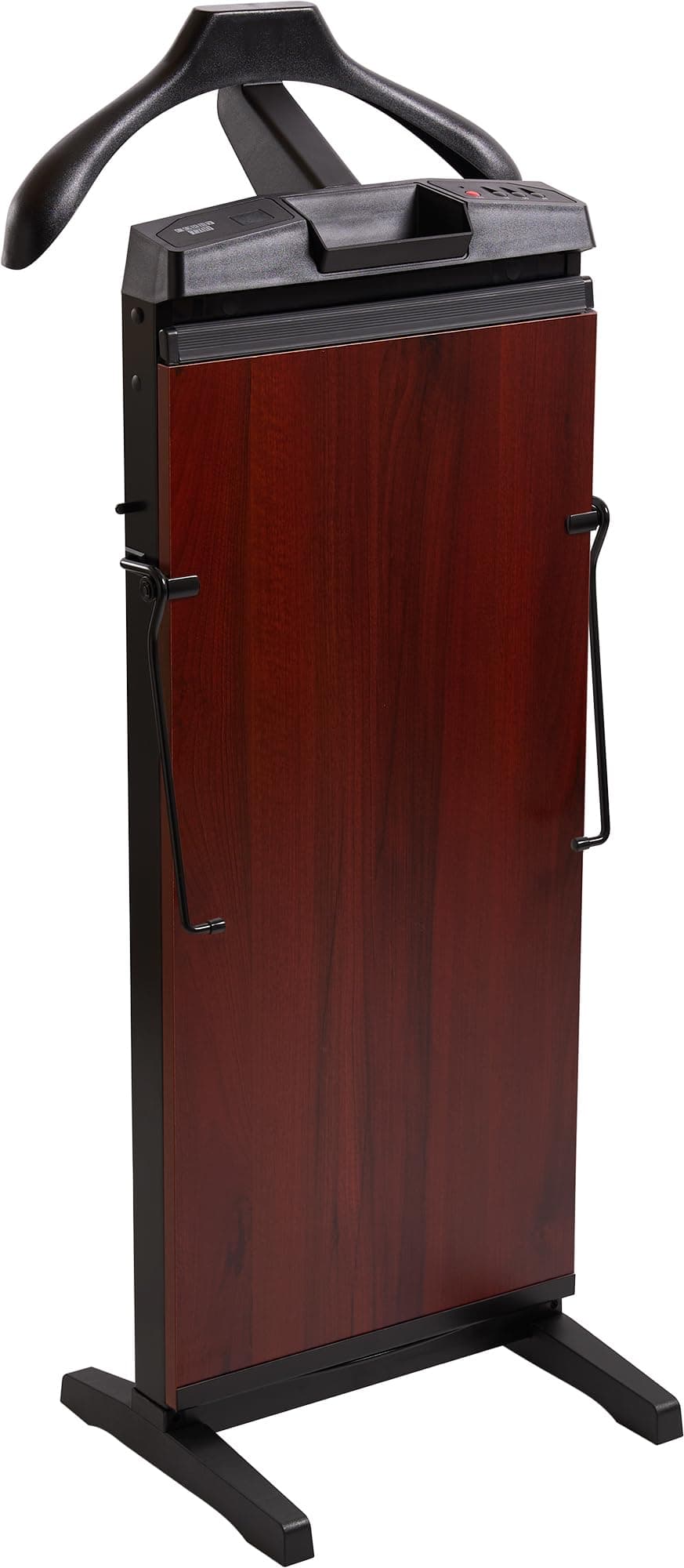 Corby 7700 Trouser Press with Timer Control, Wall Mounted or Freestanding Garment Press, UK Plug, Mahogany