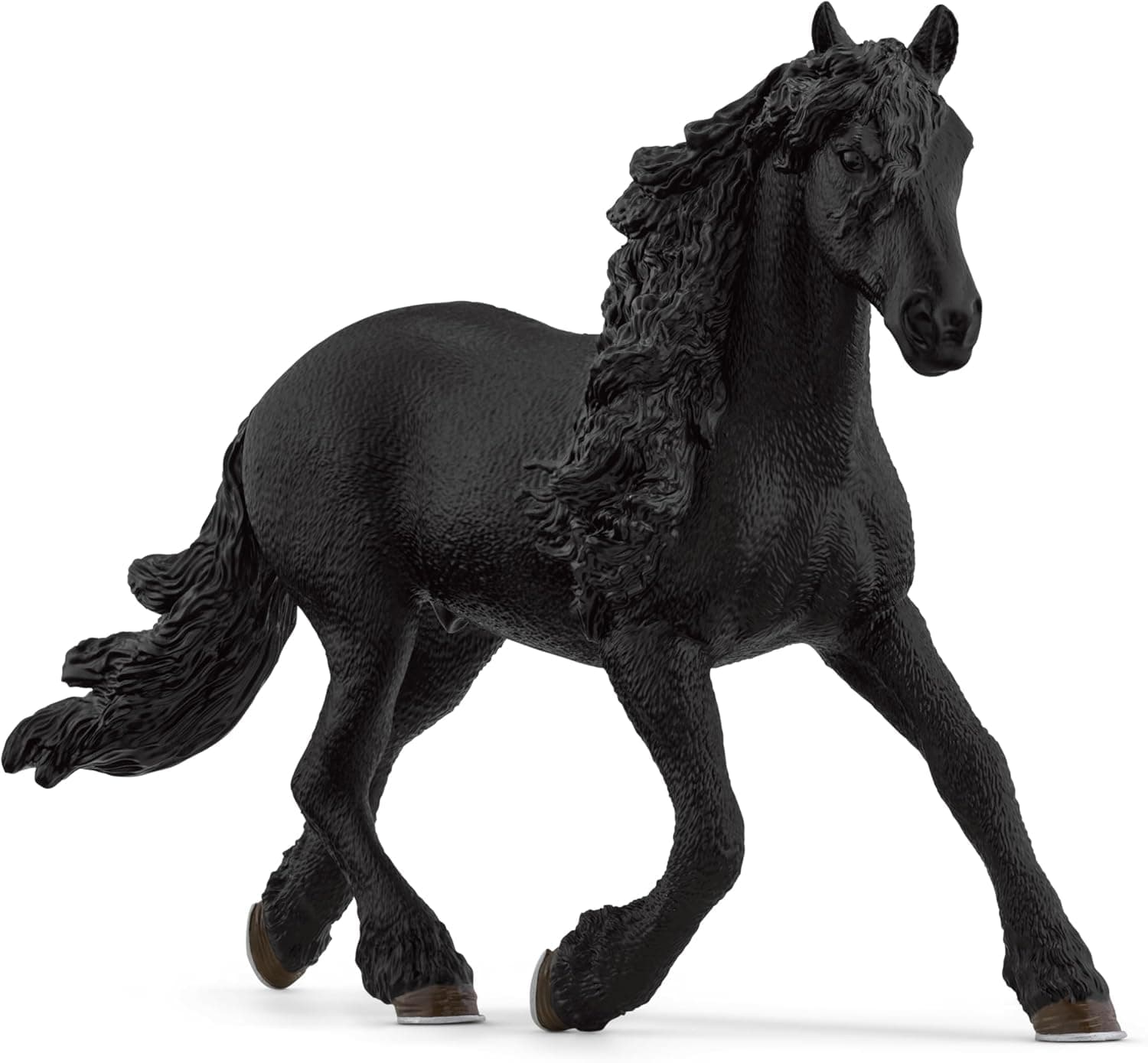 Schleich HORSE CLUB - 6" Frisian Stallion - Hand-Painted Collectable, Realistic Toy Horse Figurine for Girls and Boys. Durable Educational Figure for Fun Imaginative Play. Kids Toys Ages 5+