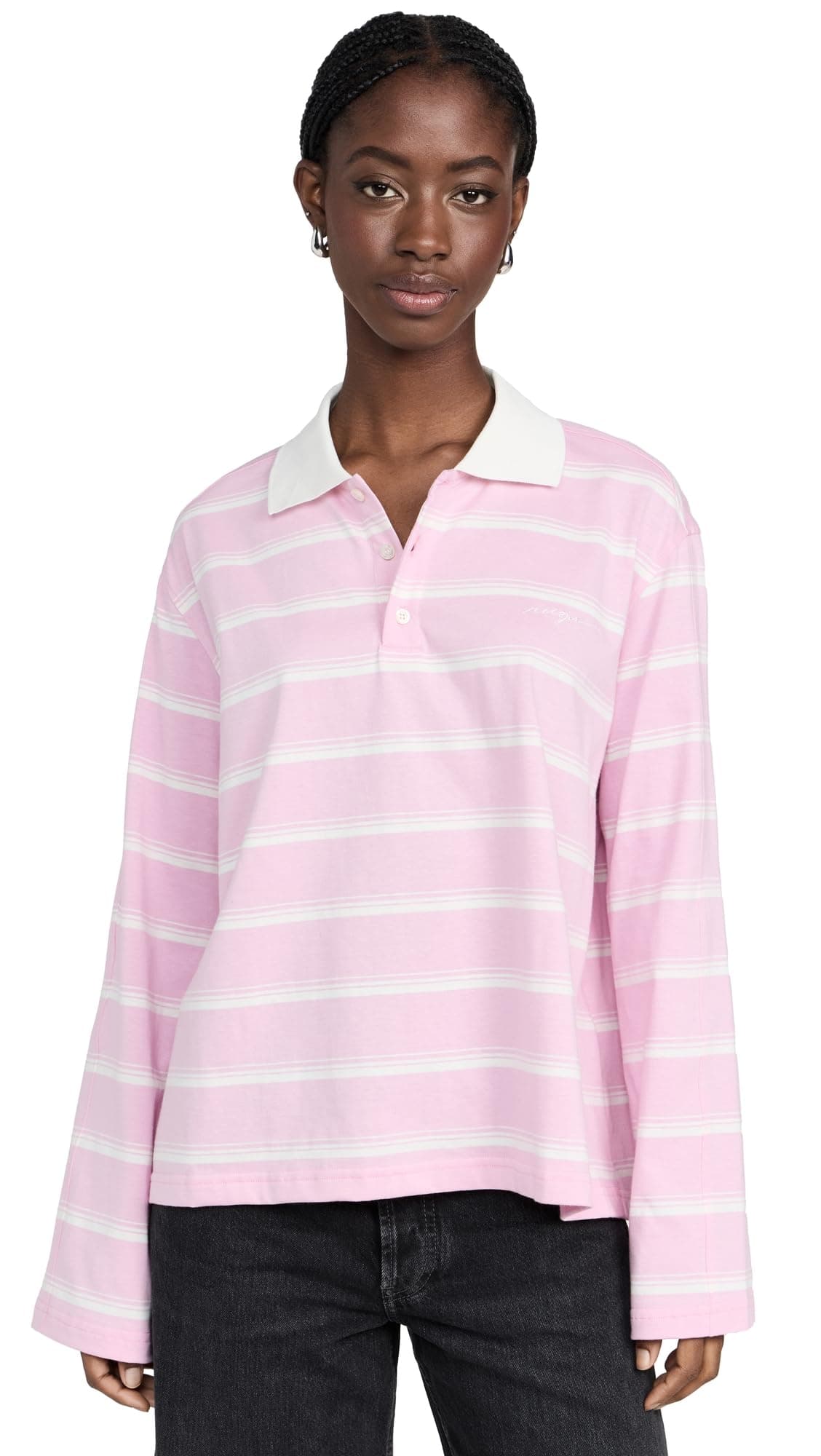 MSGMWomen's Stripe Polo Tee