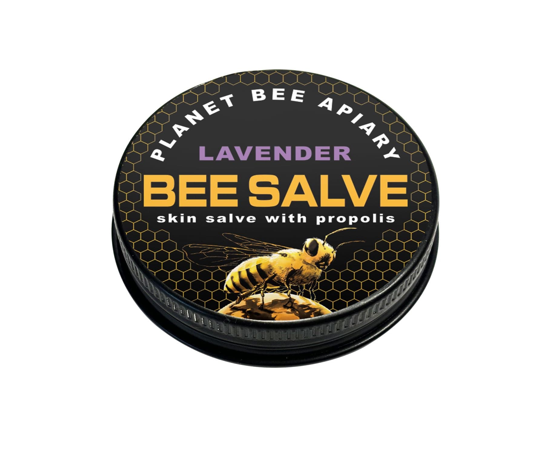 LAVENDER BEE SALVE 1oz – Beeswax & Propolis Skin Moisturizer – All Natural, Small Batch