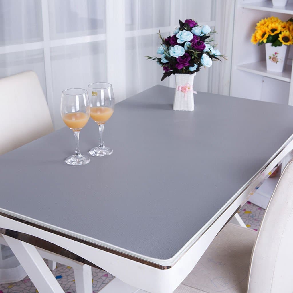 Tablecloth PVC Tablecloth, Desk Mats Office Desk Mats Computer Table Mats Business Case Desk Mats Operator Station 2.8mm Tablecloth ( Color : Gray , Size : 50*70cm )