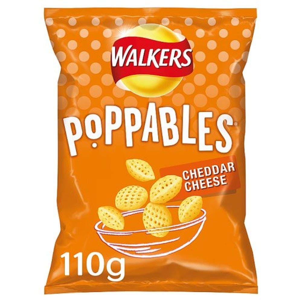 Walkers Poppables Cheddar Cheese Snacks 110g