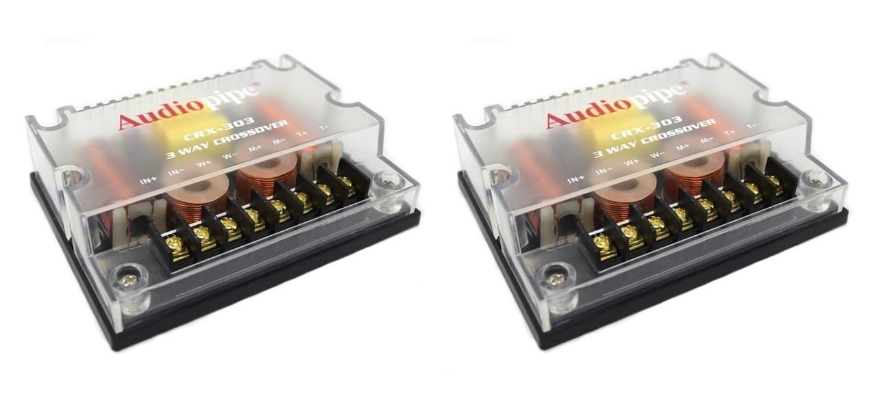 Audiopipe Passive 3 Way Crossover 300W Car Audio Tweeter, CRX-303, Pack of 2