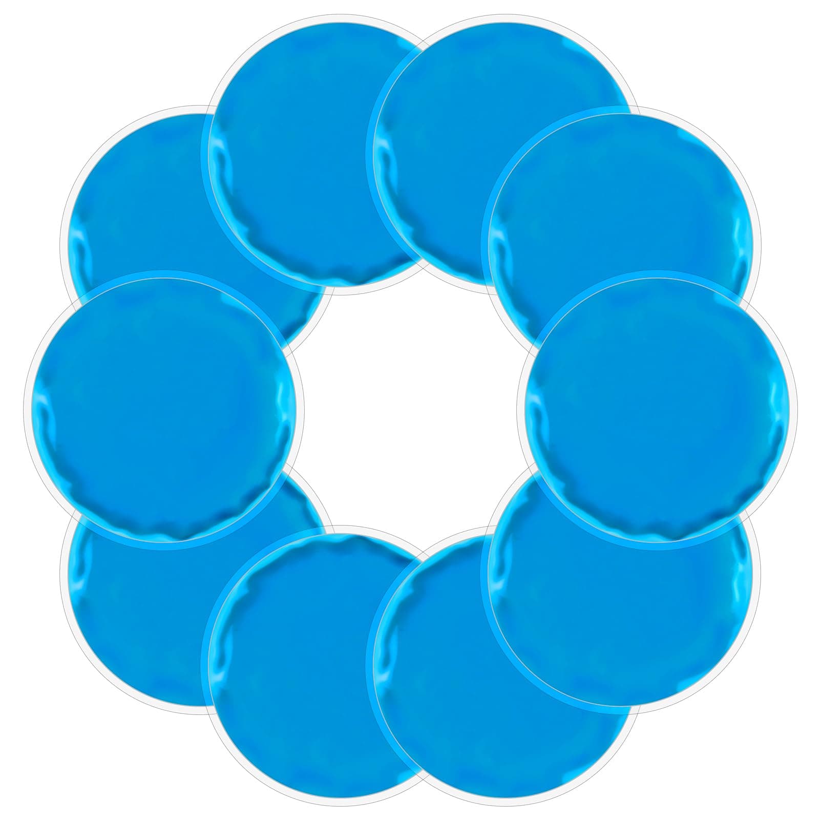 umorismo 10 Pcs Gel Ice Packs Ice Pads Small Hot Cold Compress Ice Bag Reusable Small Ice Packs for Kids Adult Beauty,Teeth,Relief,Eye,Fever(Diameter 7CM)
