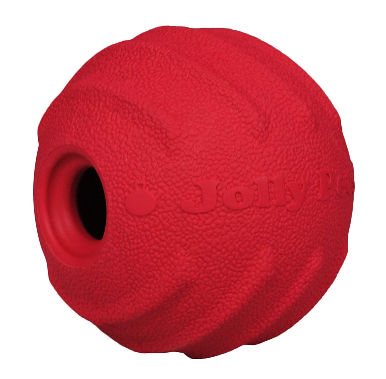 Tuff Tosser Bouncing Ball Tog Toy/Treat Holder, 4 Inches, Red, All Breed Sizes