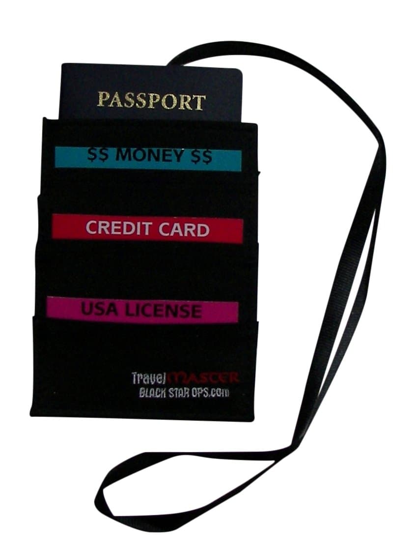 TRAVEL MASTER DUO: HIDDEN TRAVEL WALLET - WITH EASY REMOVABLE NECK LANYARD