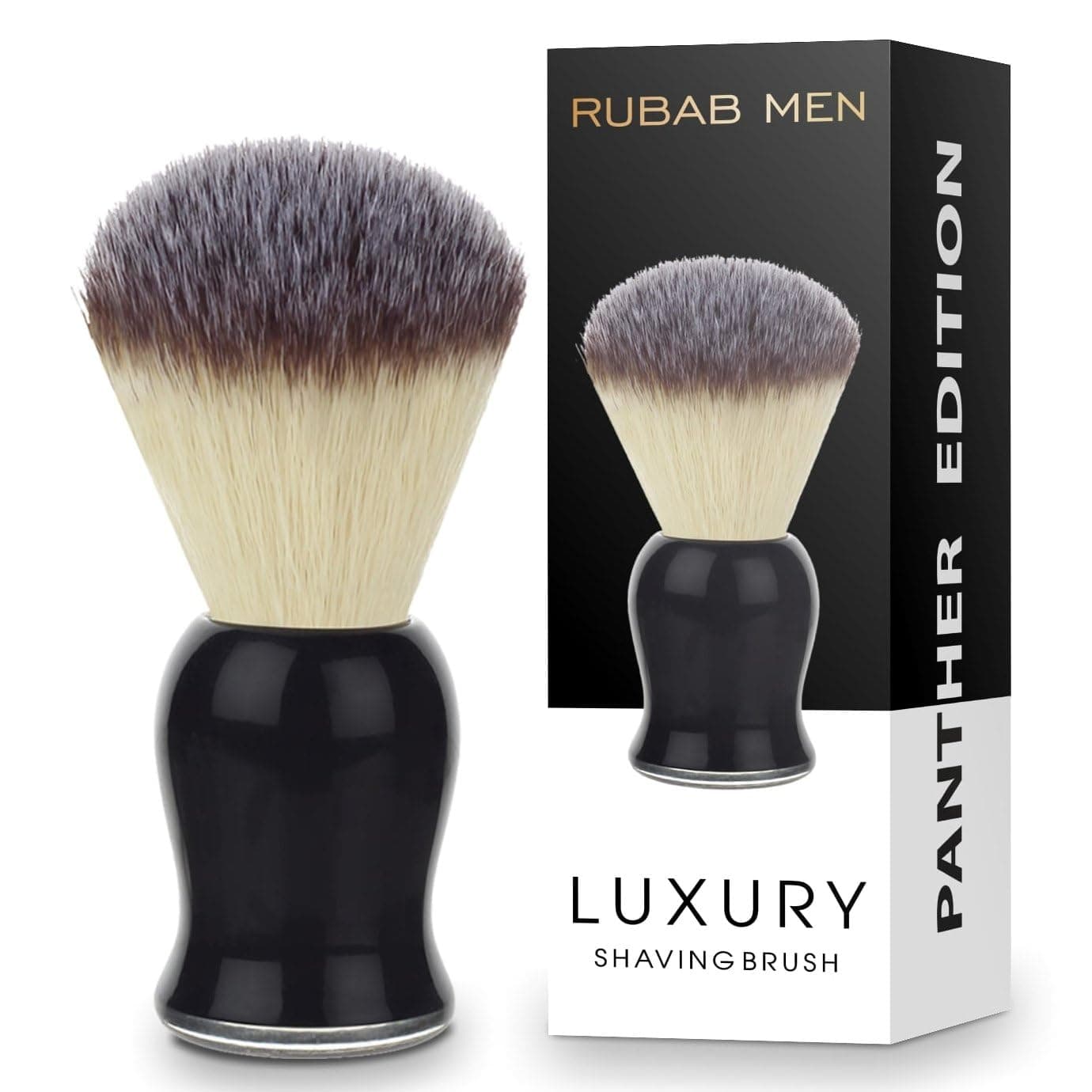 Premium Soft Shaving Brush for Men |Panther Edition| - Experience Luxury Shaving with Cruelty-Free Bristles & Elegant Black-Toned Handle | Handcrafted with Passion