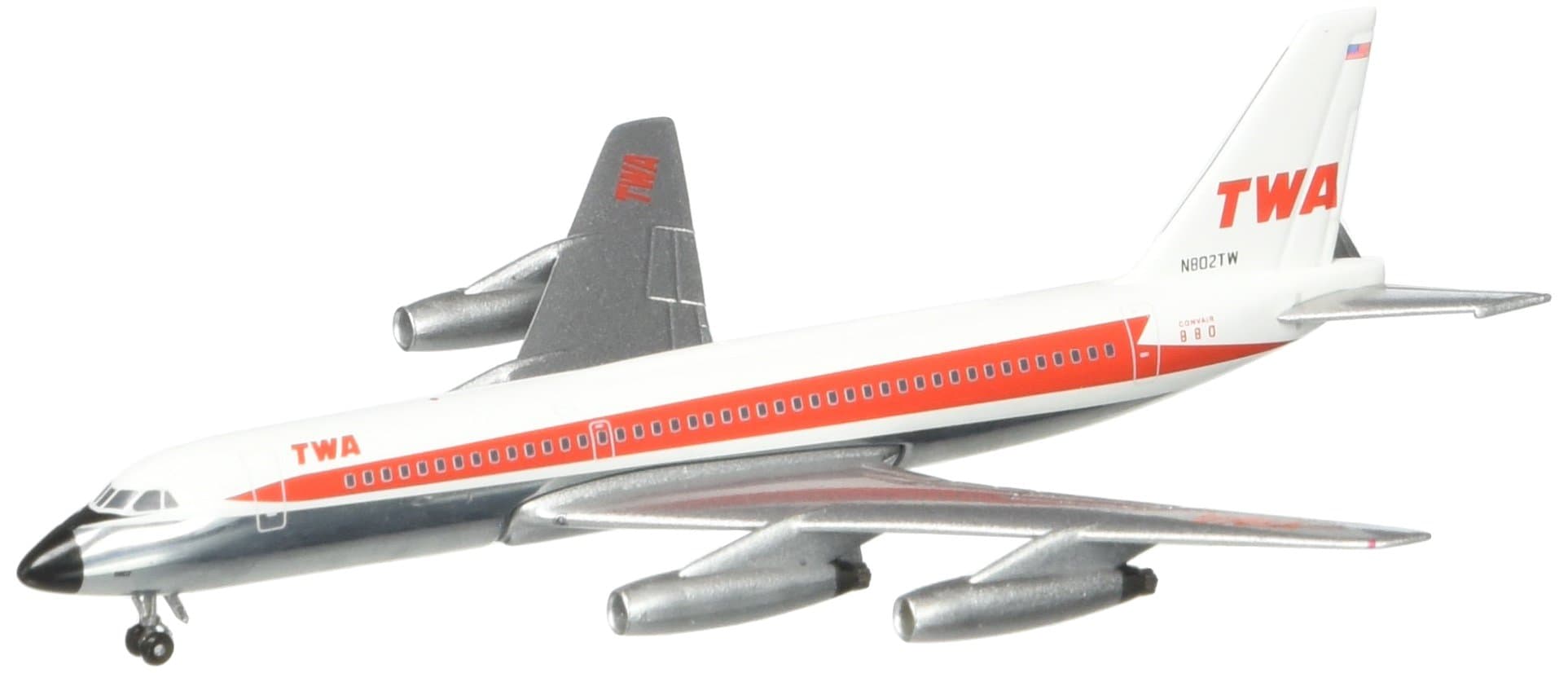 DARON WORLDWIDE Gemini Jets Diecast TWA CV-880 Model Airplane