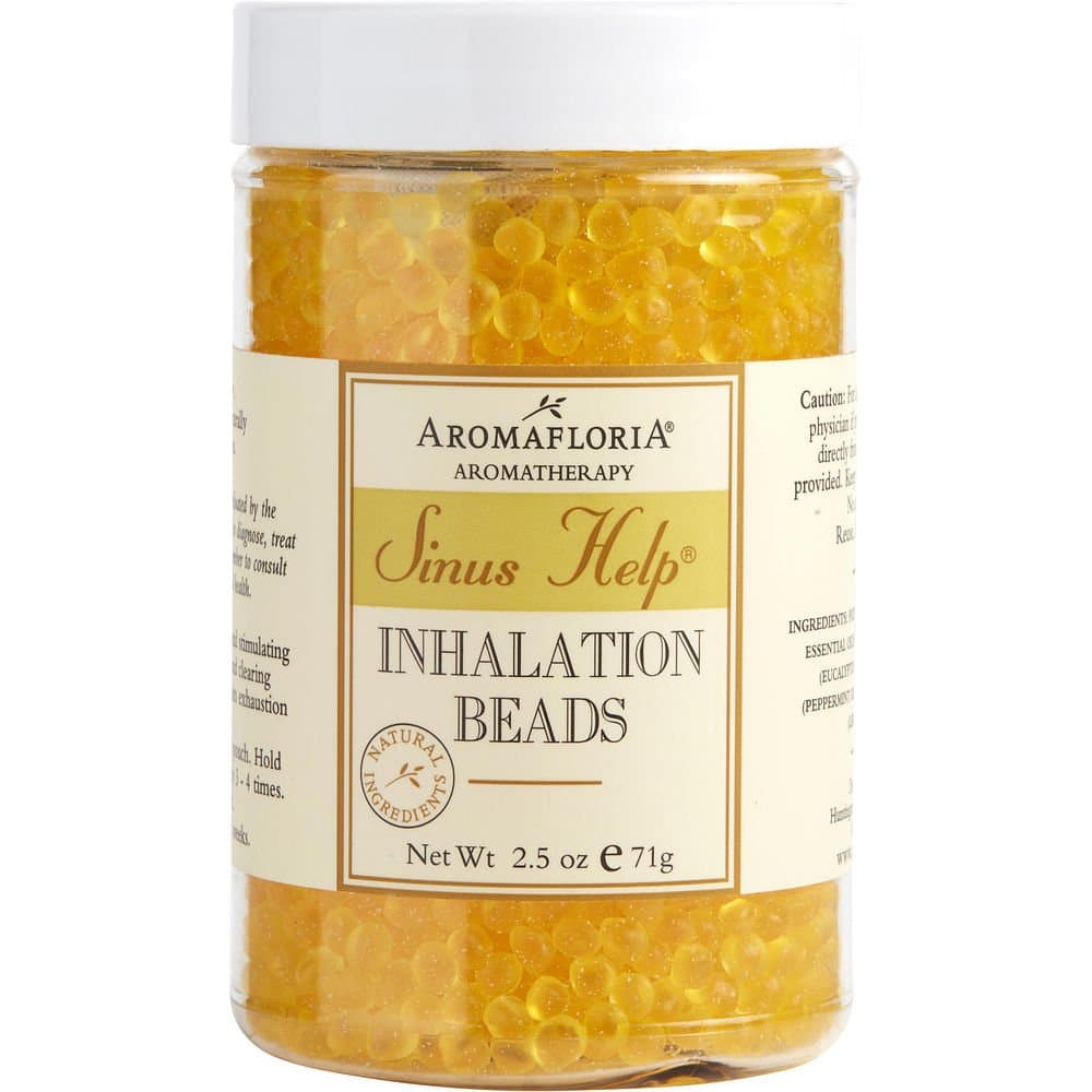 SINUS HELP by Aromafloria INHALATION BEADS 2.5 OZ BLEND OF EUCALYPTUS, PEPPER... (Package of 3 )