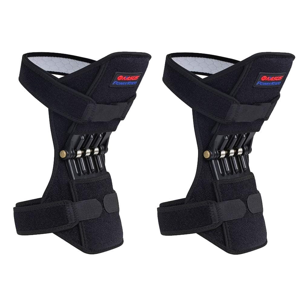 YYZC 2pcs Breathable Non-slip Knee Booster Joint Knee Support Brace Kneepad Sports Climbing Training Squat Patella Protector Powerleg