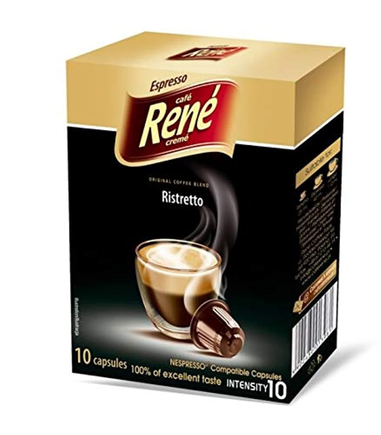 René Espresso Ristretto Original Coffee Blend Capsules - 10 Pieces