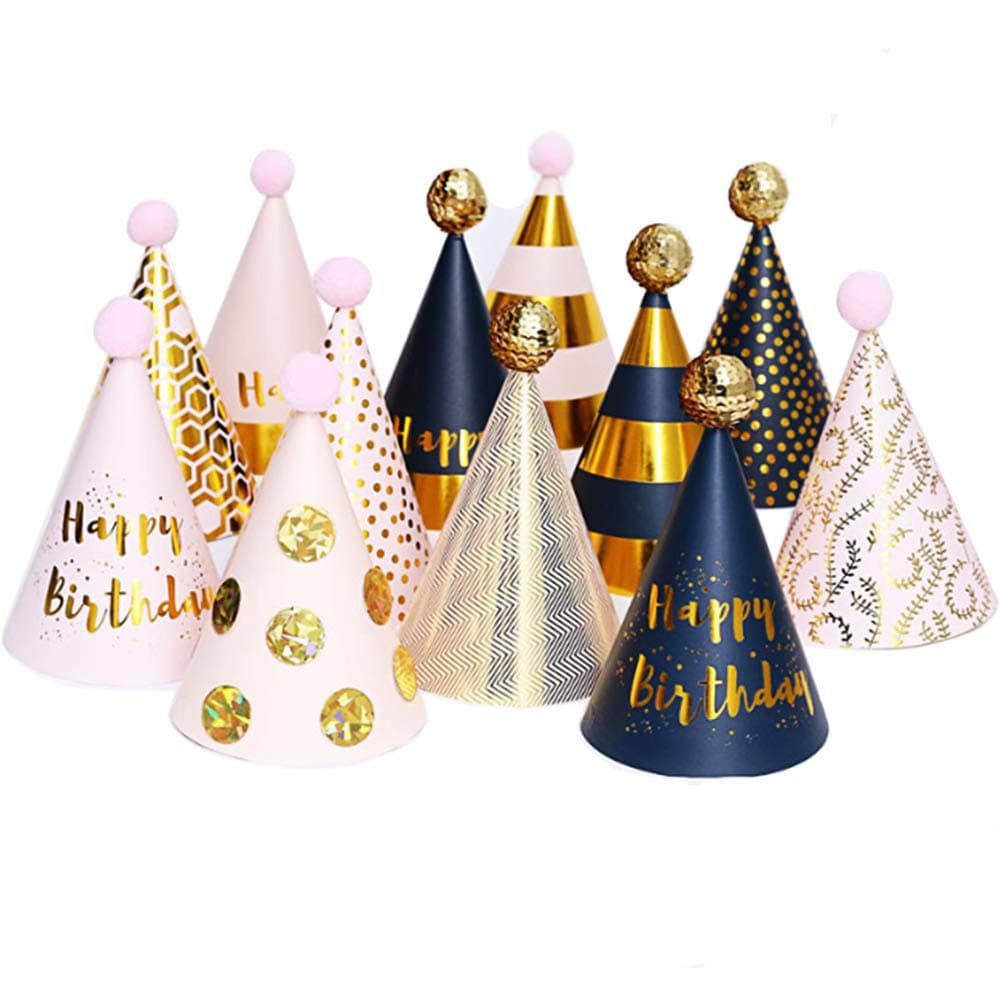 NICO SEE WONDER Birthday Cone Hats Fun Paper Hats Art Craft Caps Party Supplies