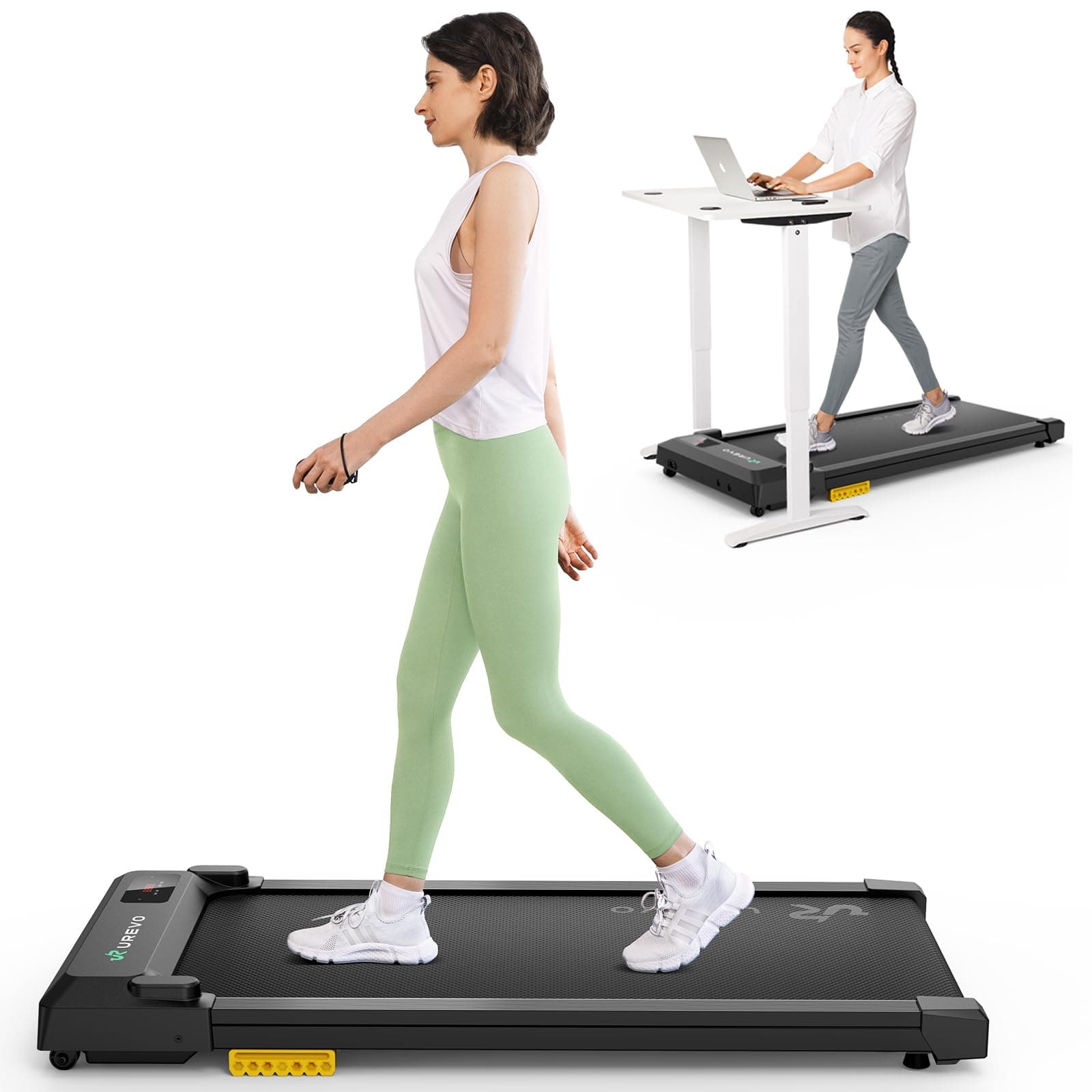 Under Desk Treadmill for Office Under Desk, Walking Pad 2 in 1 for Home/Office, Portable Walking Pad Treadmill with Remote Control, LED Display